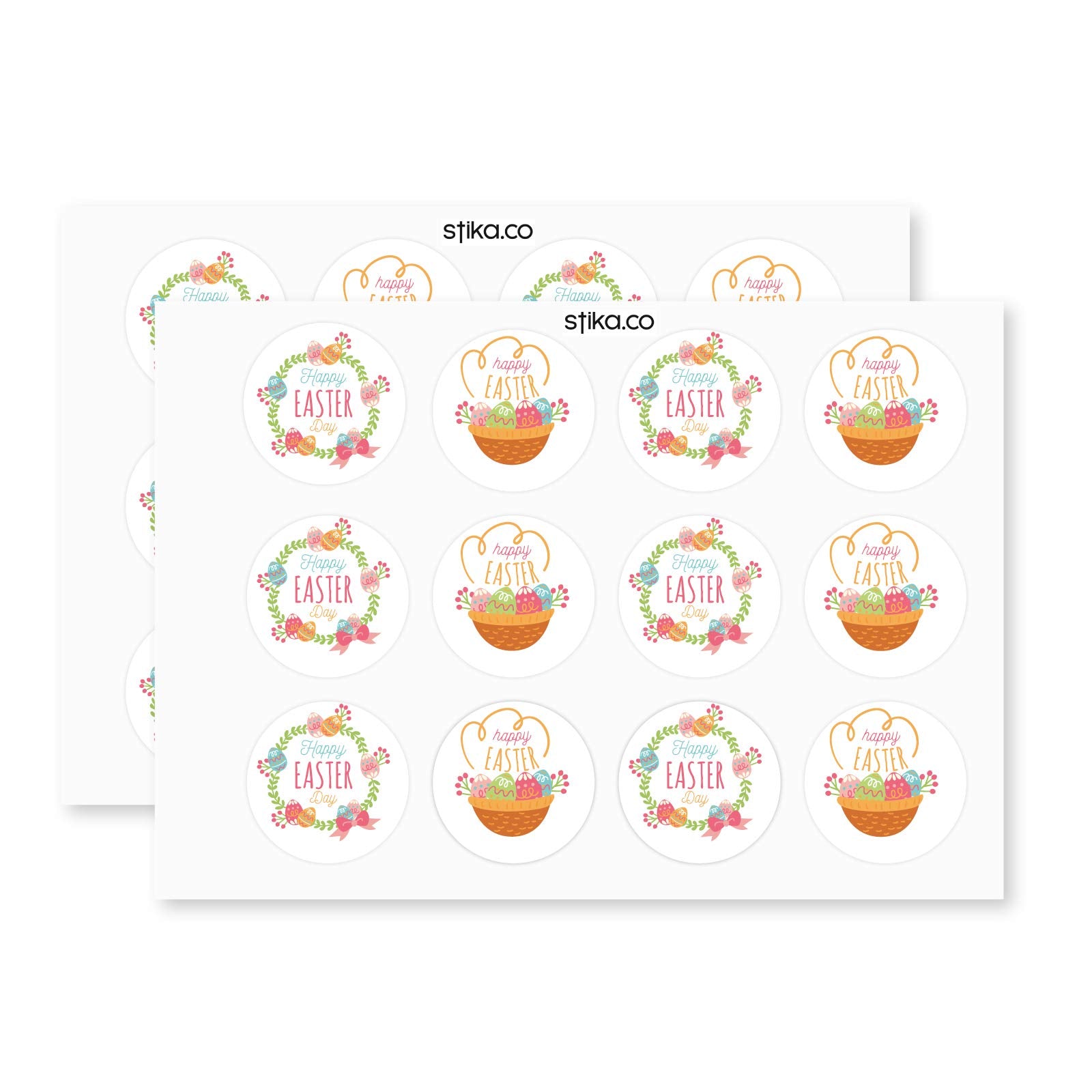 Happy Easter paper stickers supplied on A5 sheets of 12 - view 6