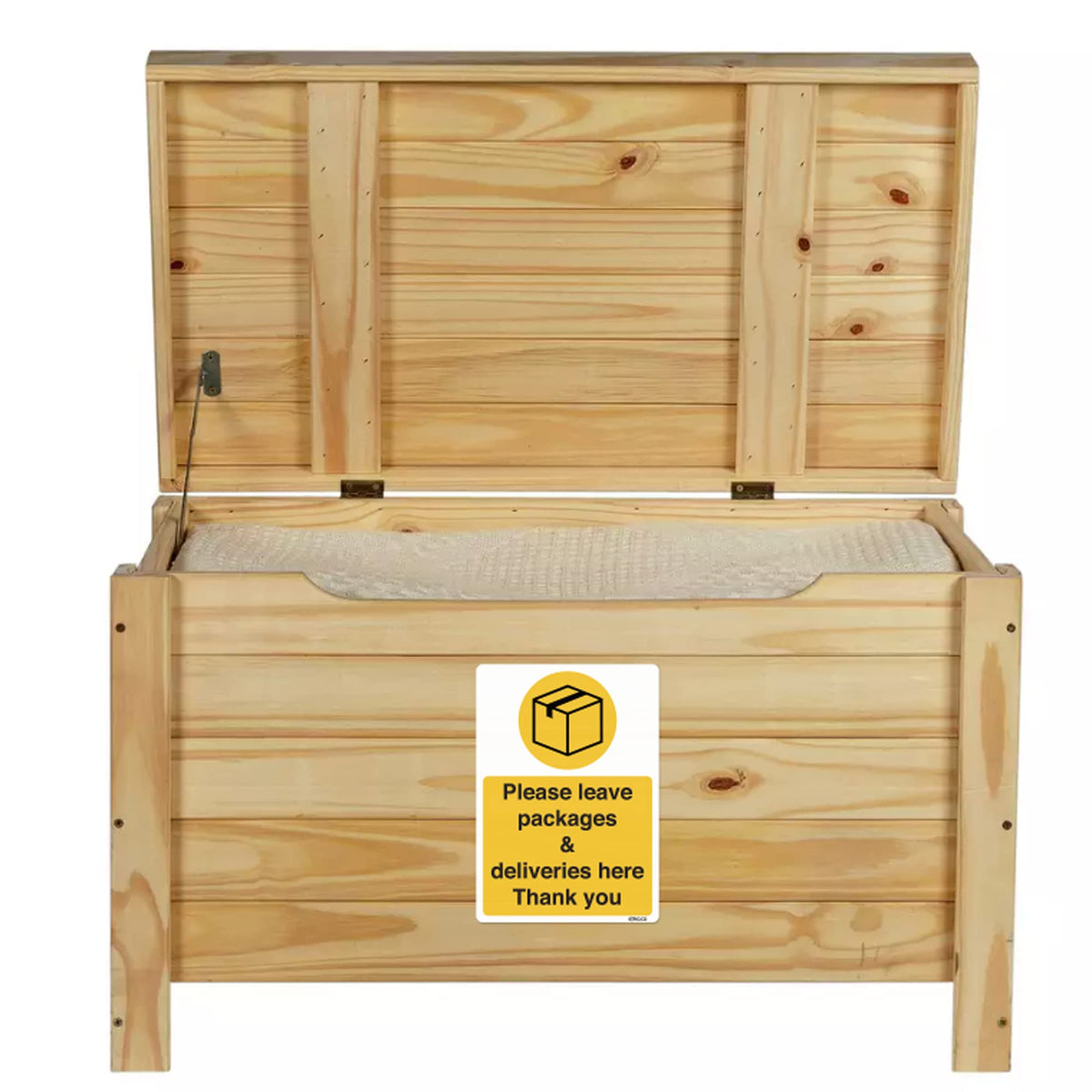 Please Leave All Deliveries Here sign