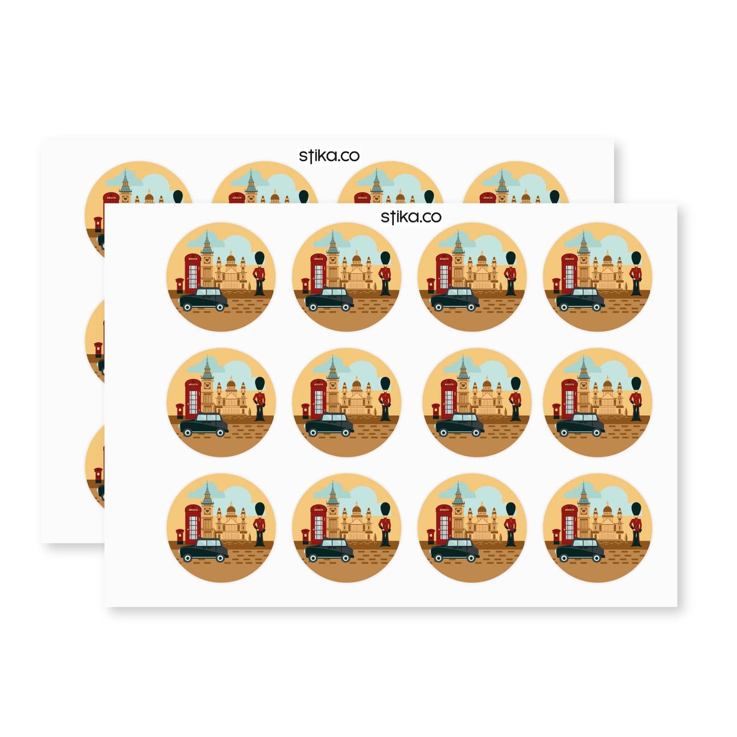 London Centre paper stickers supplied on A5 sheets of 12 - view 3