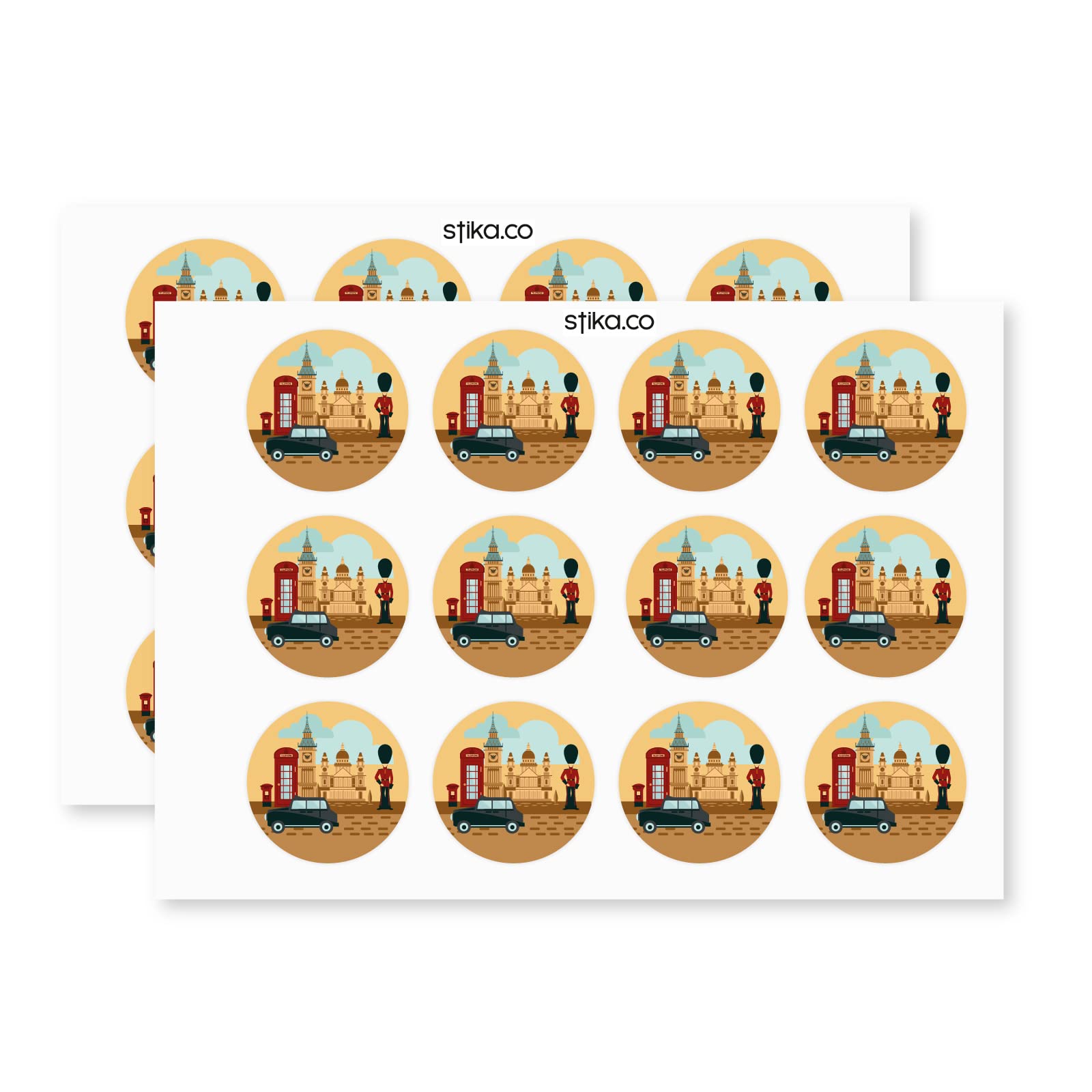 London Centre paper stickers supplied on A5 sheets of 12 - view 3