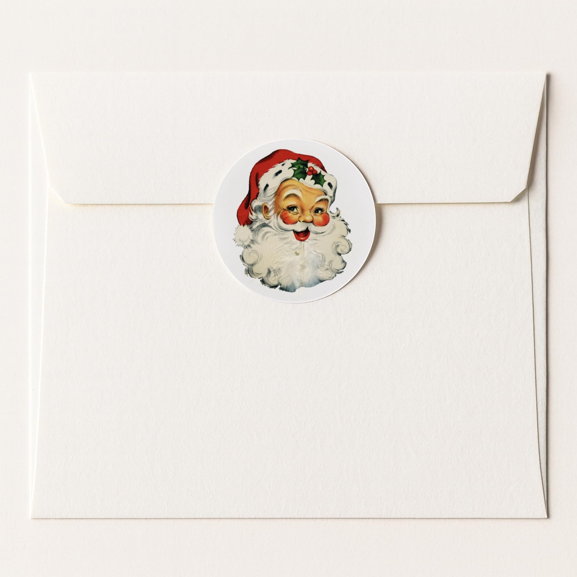 Vintage Father Christmas paper stickers supplied on A5 sheets of 12 - view 4
