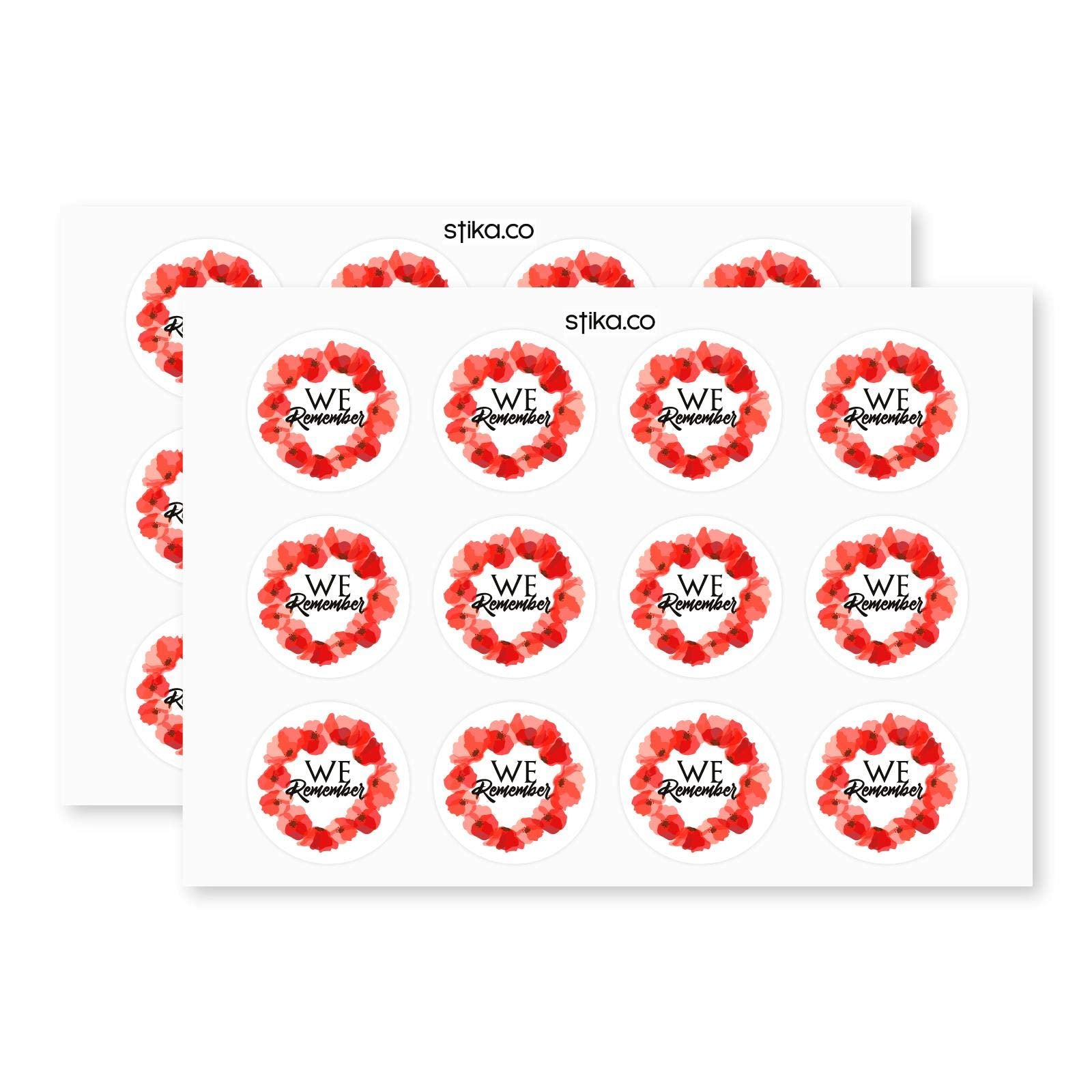 We Remember paper stickers supplied on A5 sheets of 12 - view 3