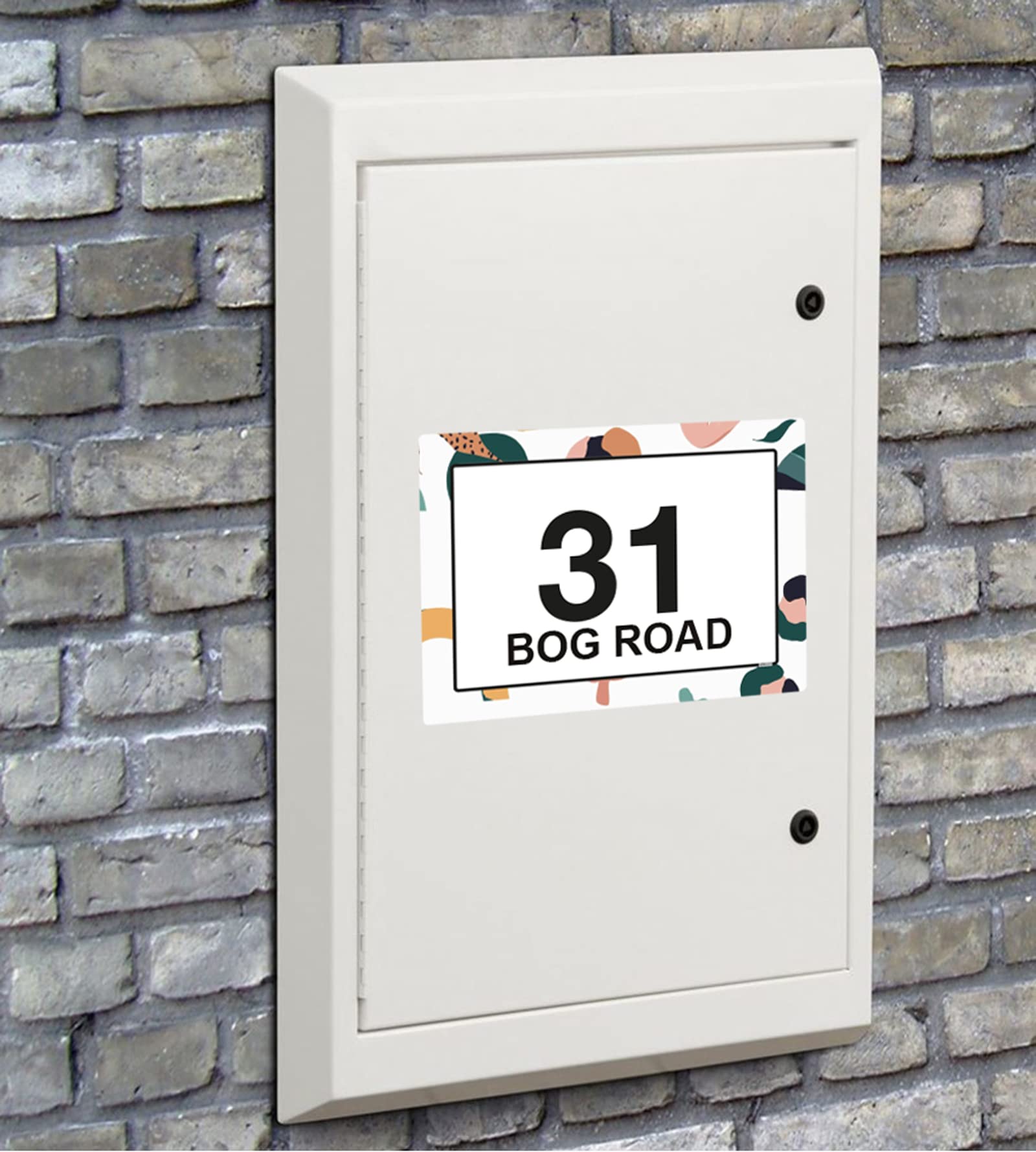 Tropical Floral wheelie bin sticker details and application example