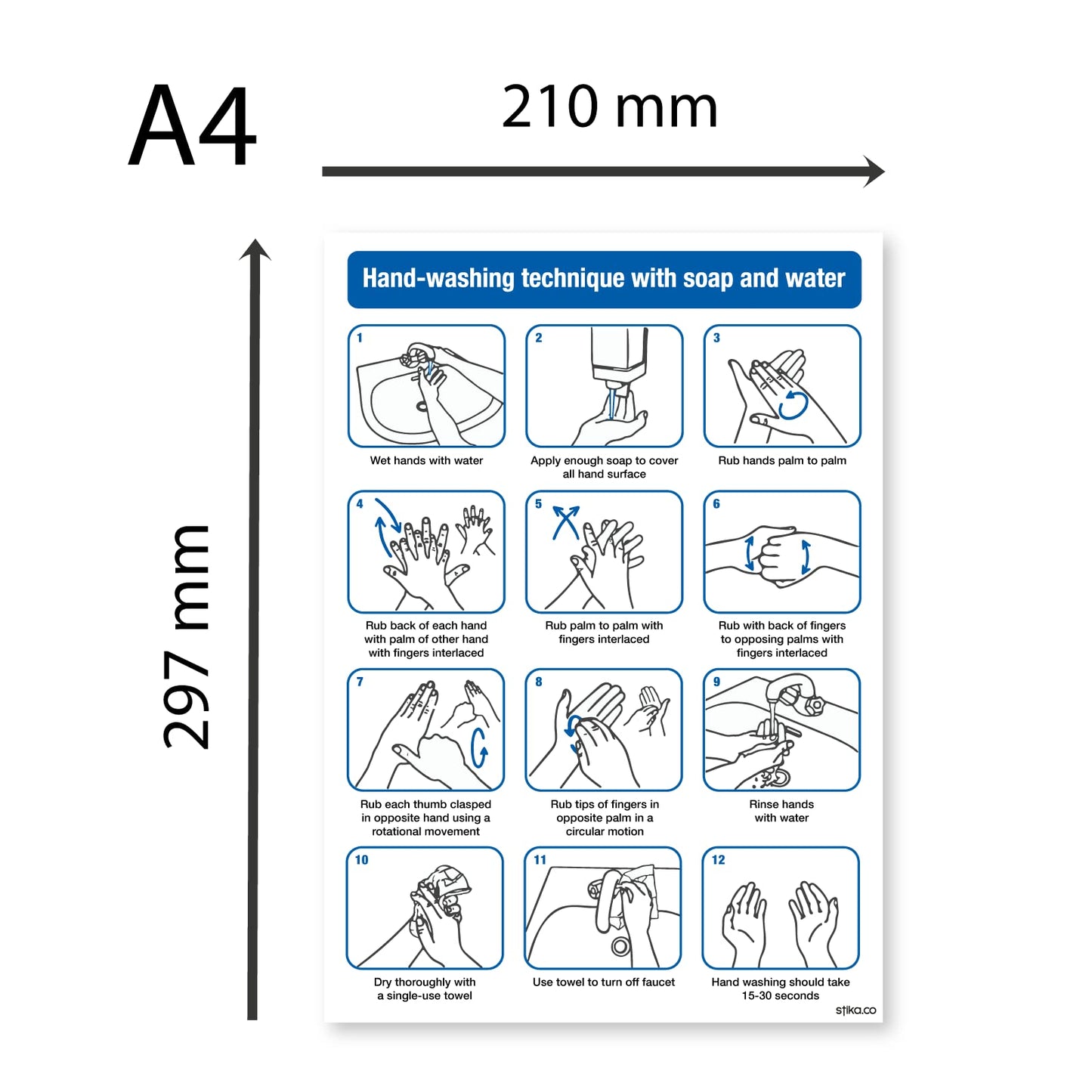 Hand-Washing Technique Signs - product detail