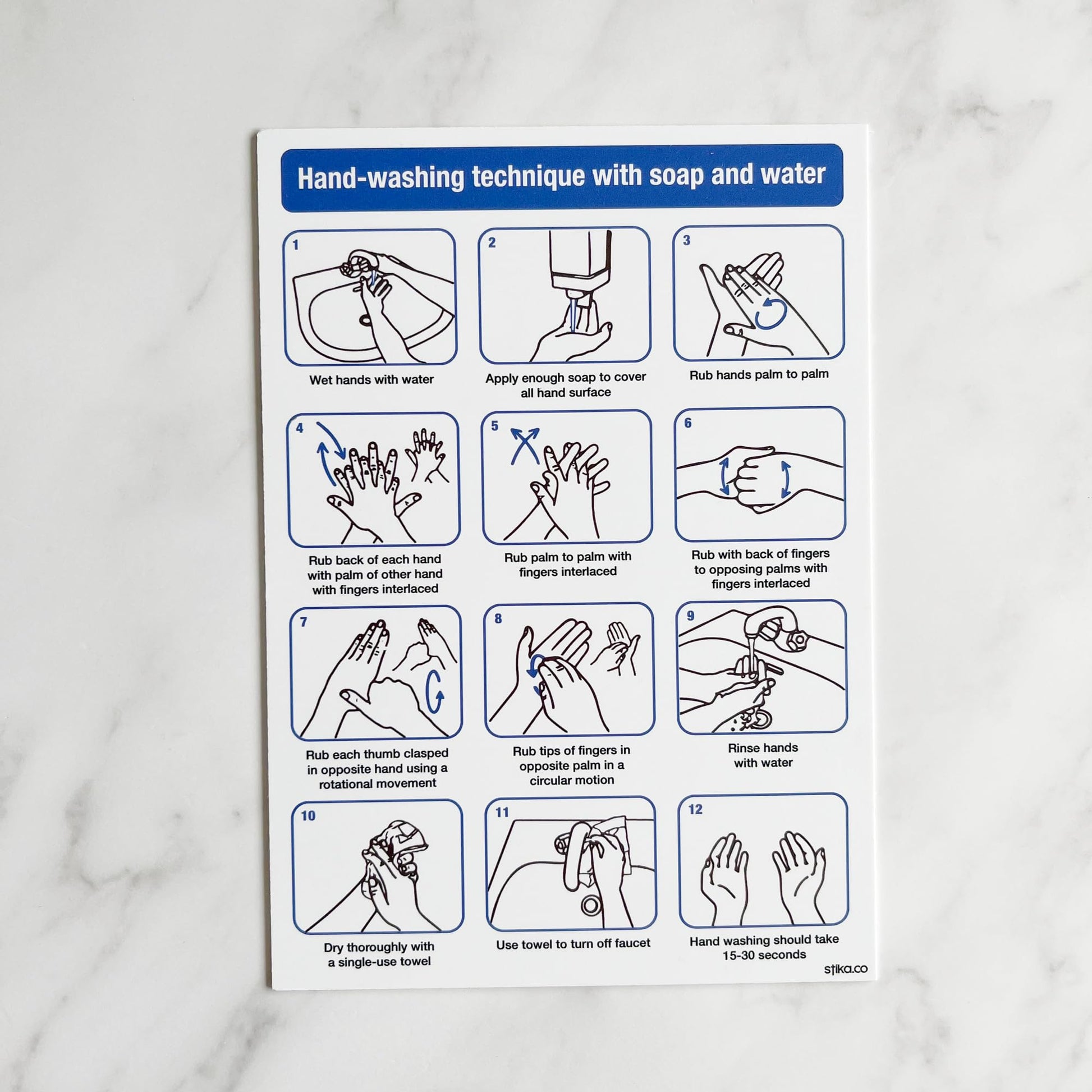 Hand-Washing Technique Signs - product detail