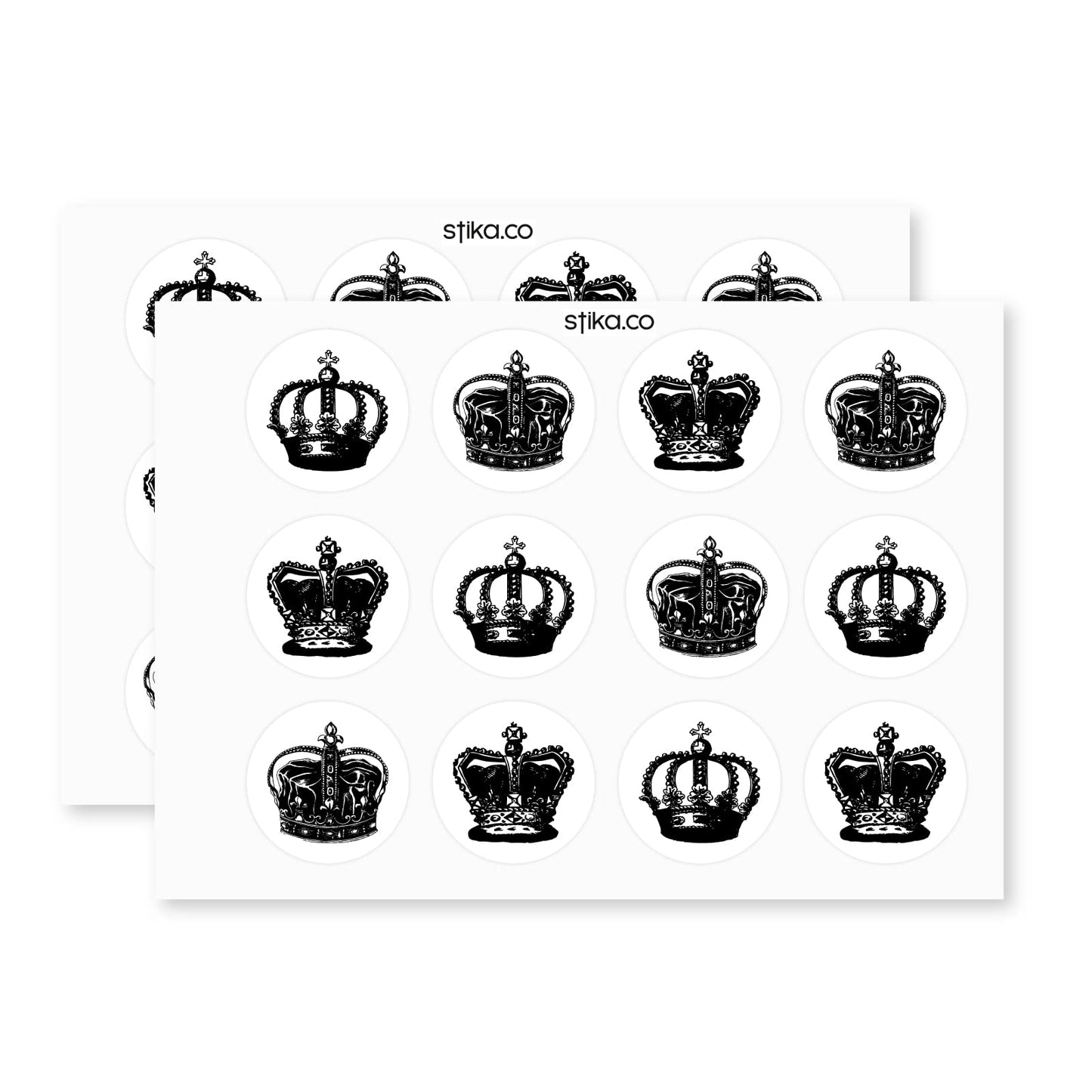 Crown paper stickers supplied on A5 sheets of 12 - view 3