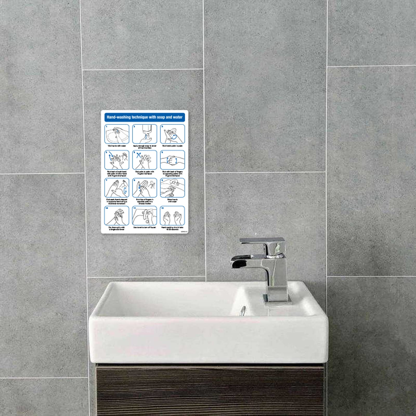 Hand-Washing Technique Signs - product detail