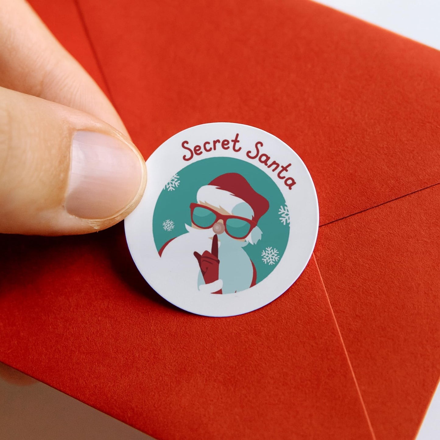 SHH.. Secret Santa paper stickers supplied on A5 sheets of 12 - view 5