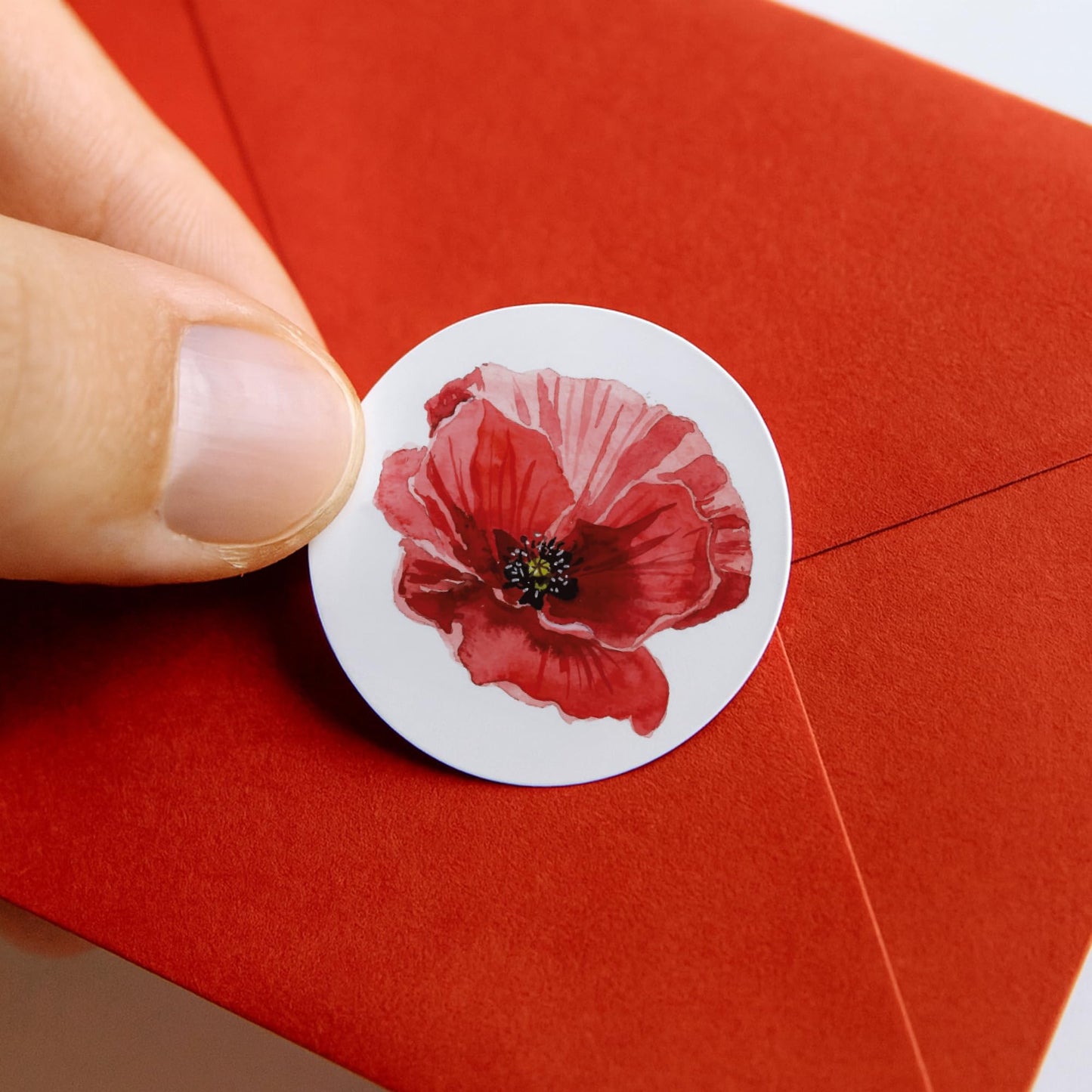 Lest We Forget Watercolour Poppy paper stickers supplied on A5 sheets of 12 - view 4