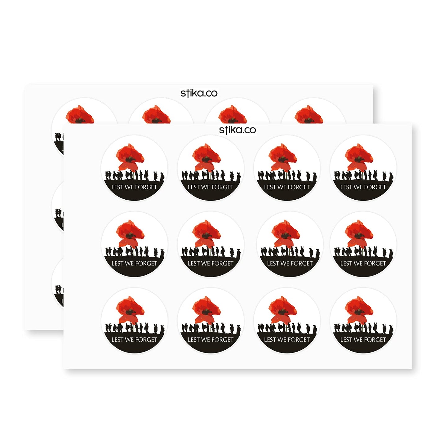 Soldier paper stickers supplied on A5 sheets of 12 - view 3