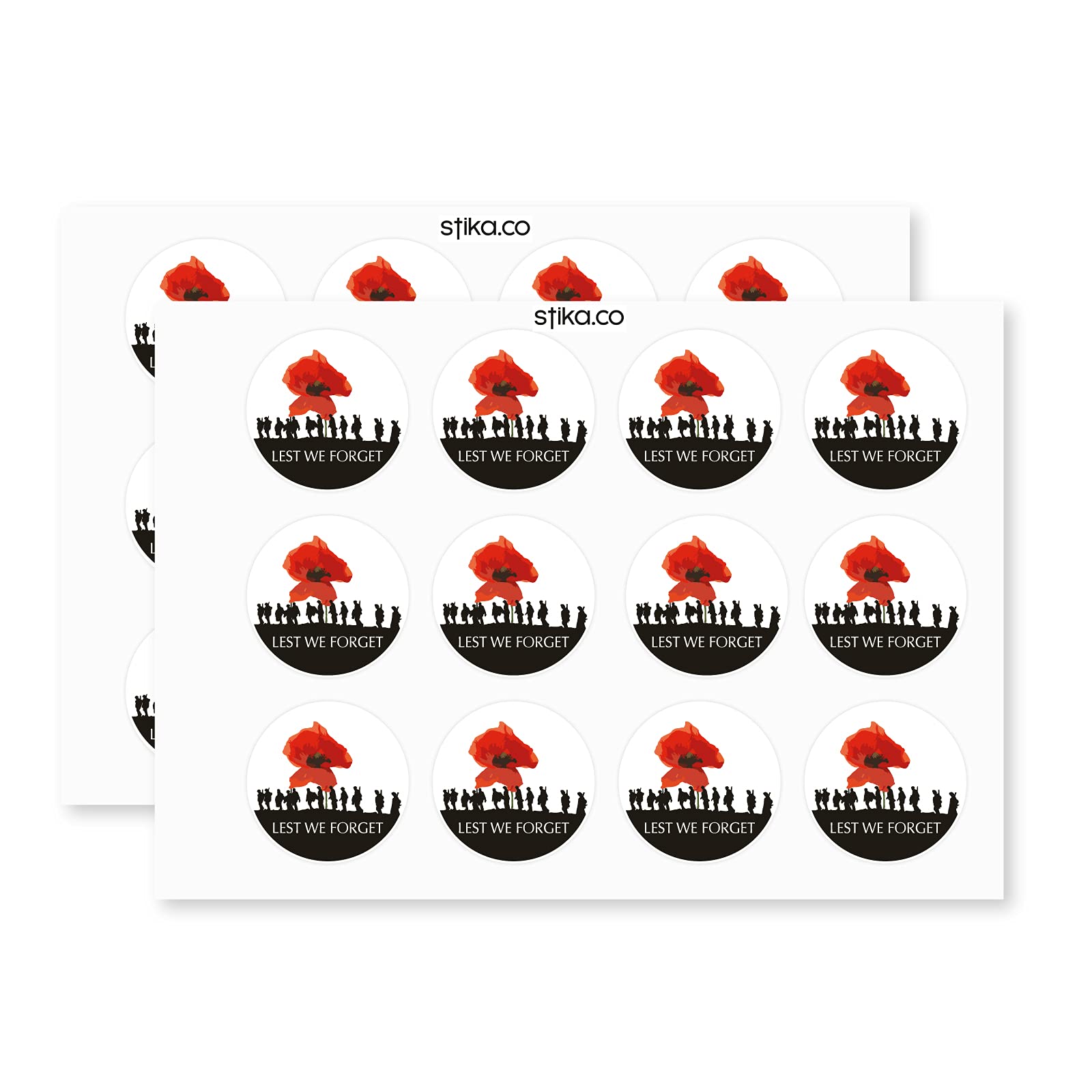 Soldier paper stickers supplied on A5 sheets of 12 - view 3