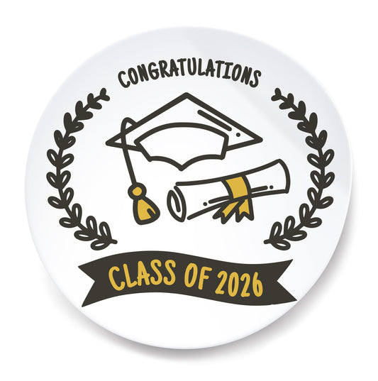 Graduation 2026 40mm round self-adhesive paper labels