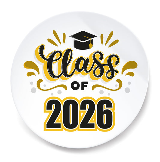 Graduation 2026 Class of 2026 40mm round self-adhesive paper labels