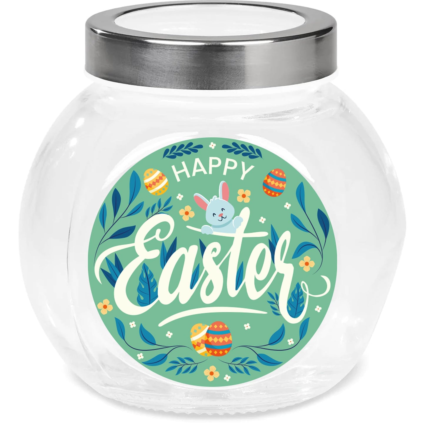 Happy Easter Green paper stickers supplied on A5 sheets of 12 - view 5