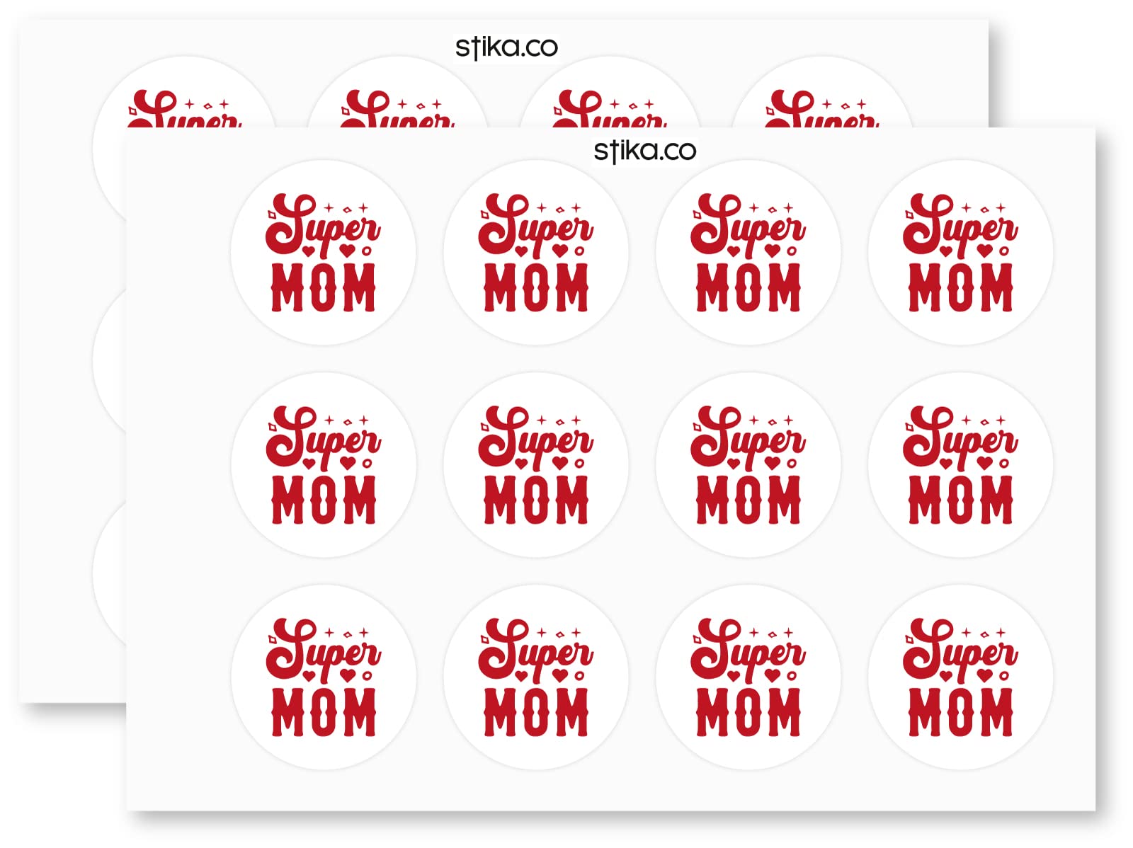 Super Mom paper stickers supplied on A5 sheets of 12 - view 3