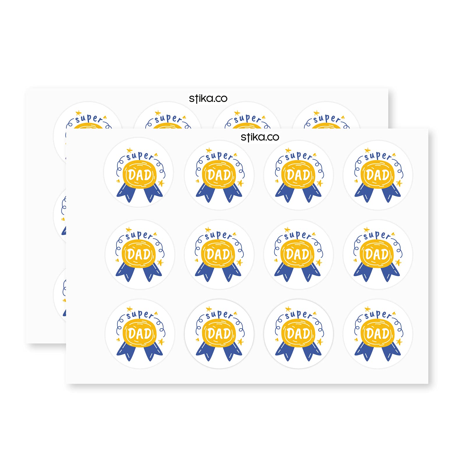 Super Dad paper stickers supplied on A5 sheets of 12 - view 6