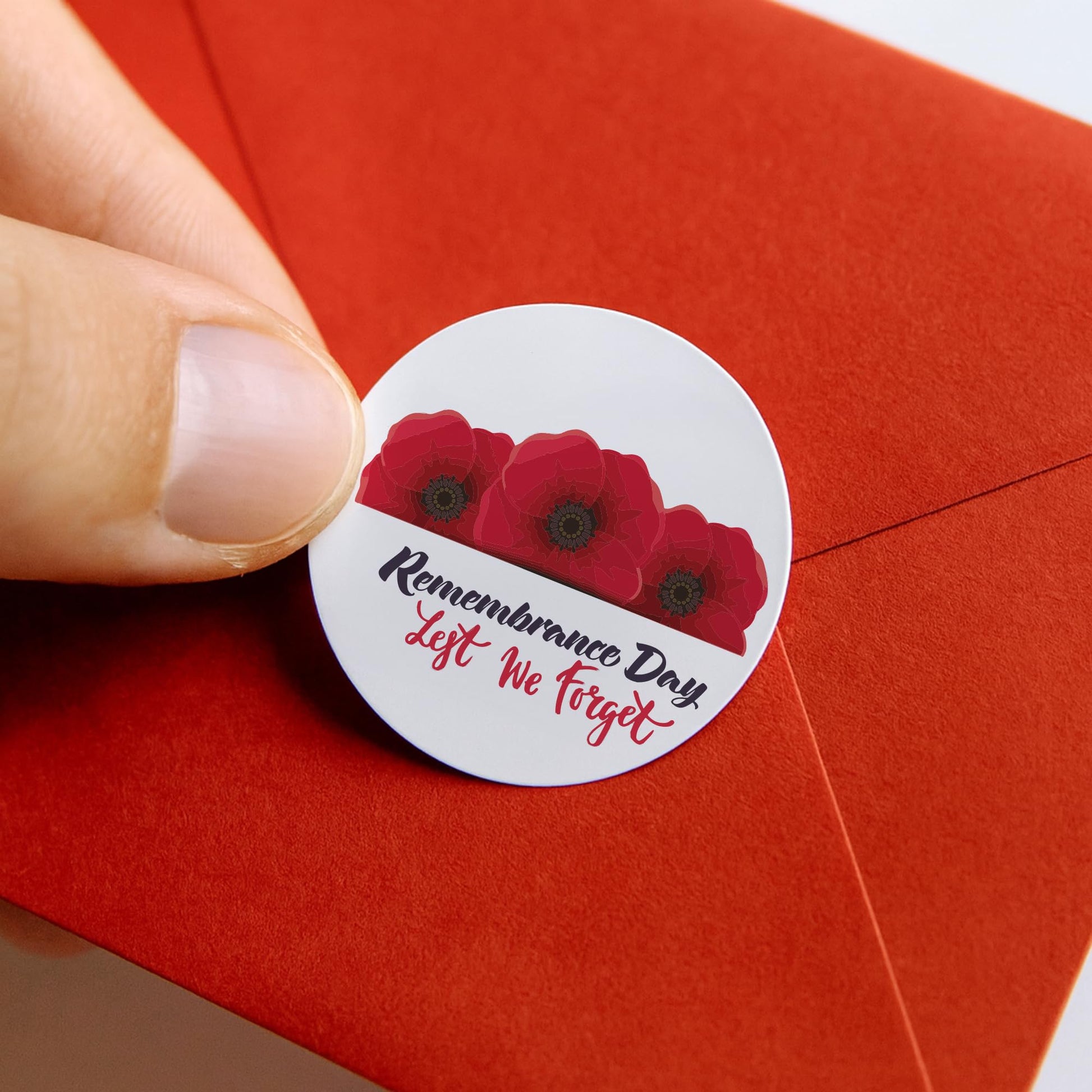 Lest We Forget Three Poppies paper stickers supplied on A5 sheets of 12 - view 4
