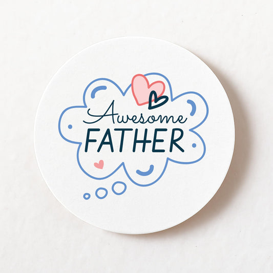 Love Dad 40mm round self-adhesive paper labels