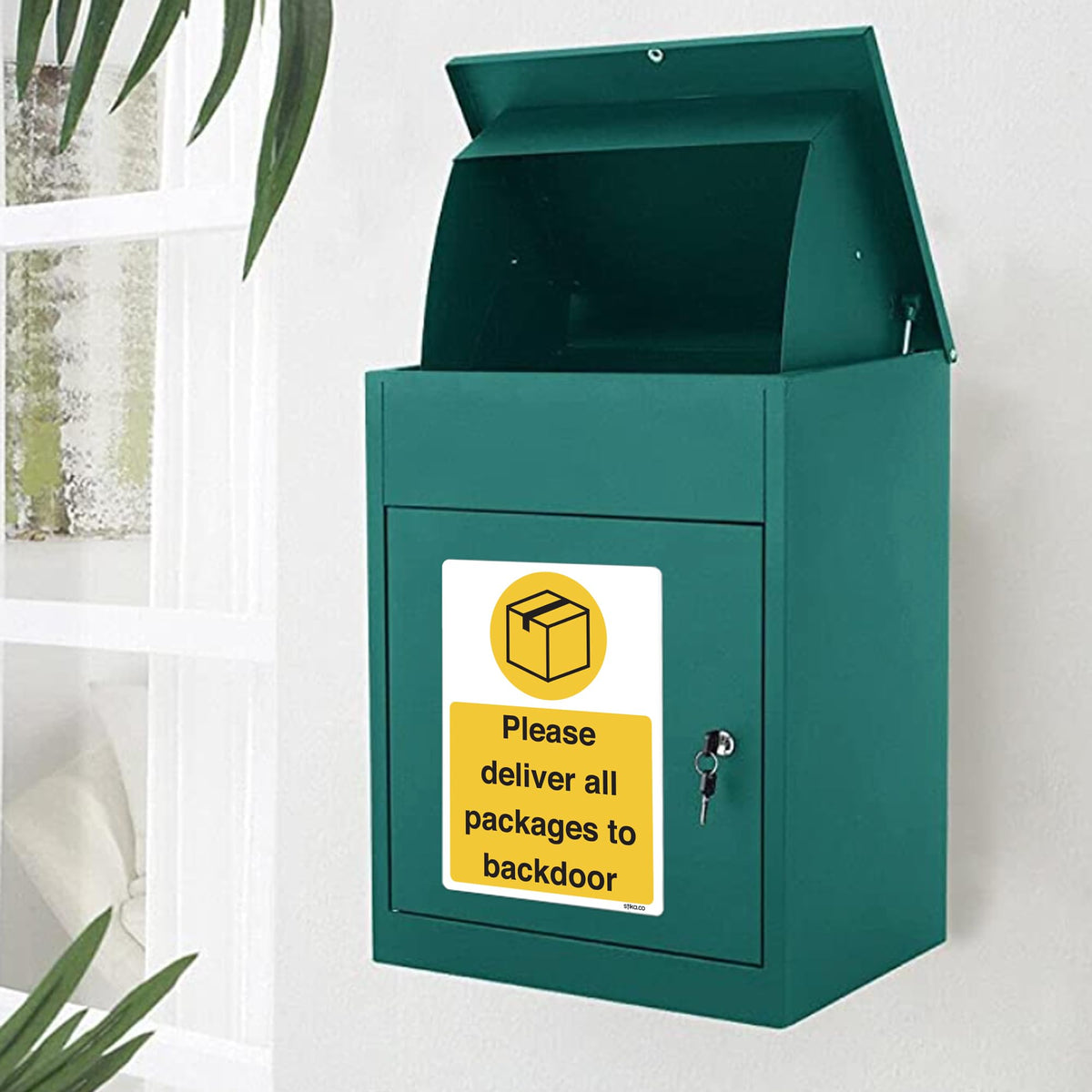 Please Deliver All Packages to Backdoor sign