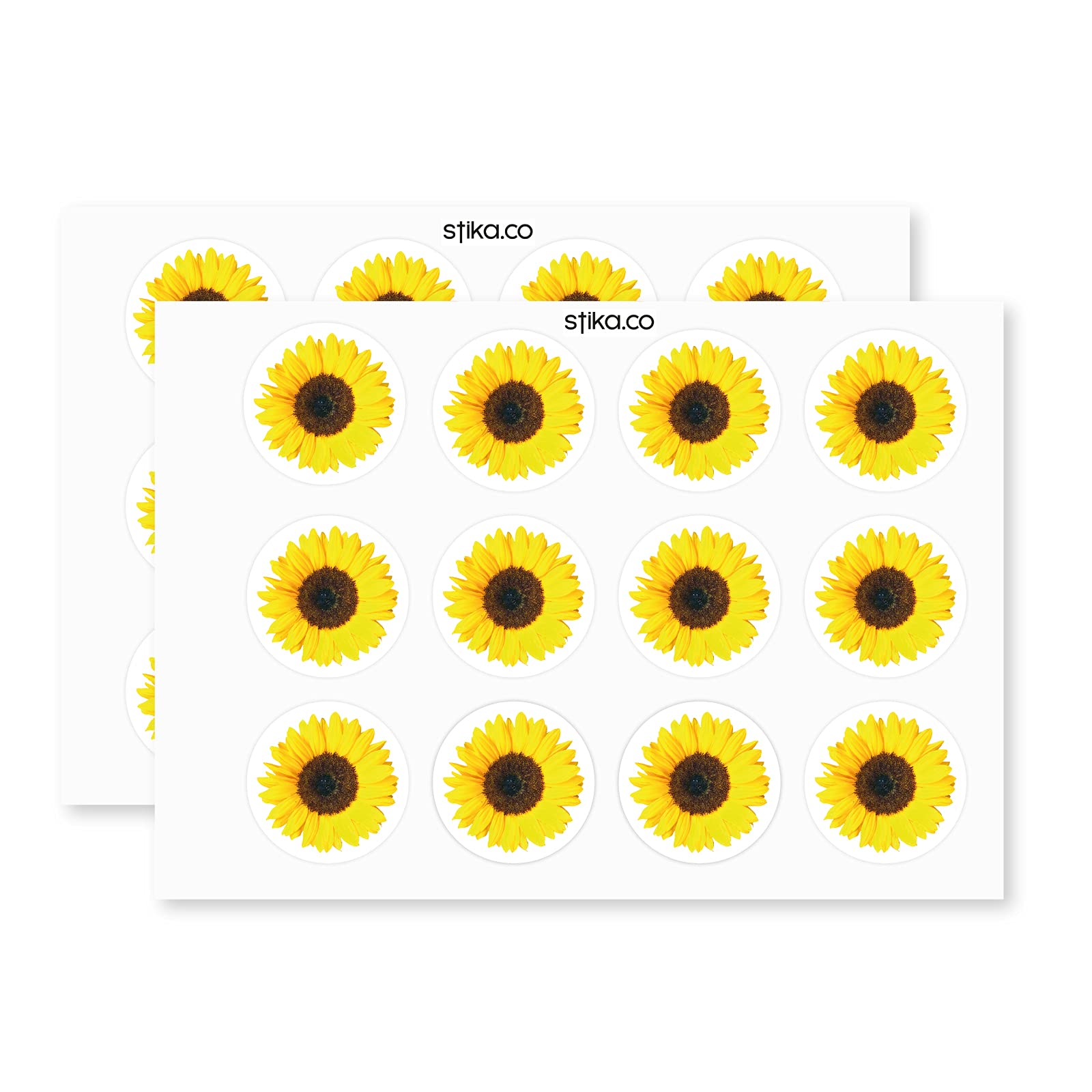 Sunflower paper stickers supplied on A5 sheets of 12 - view 3
