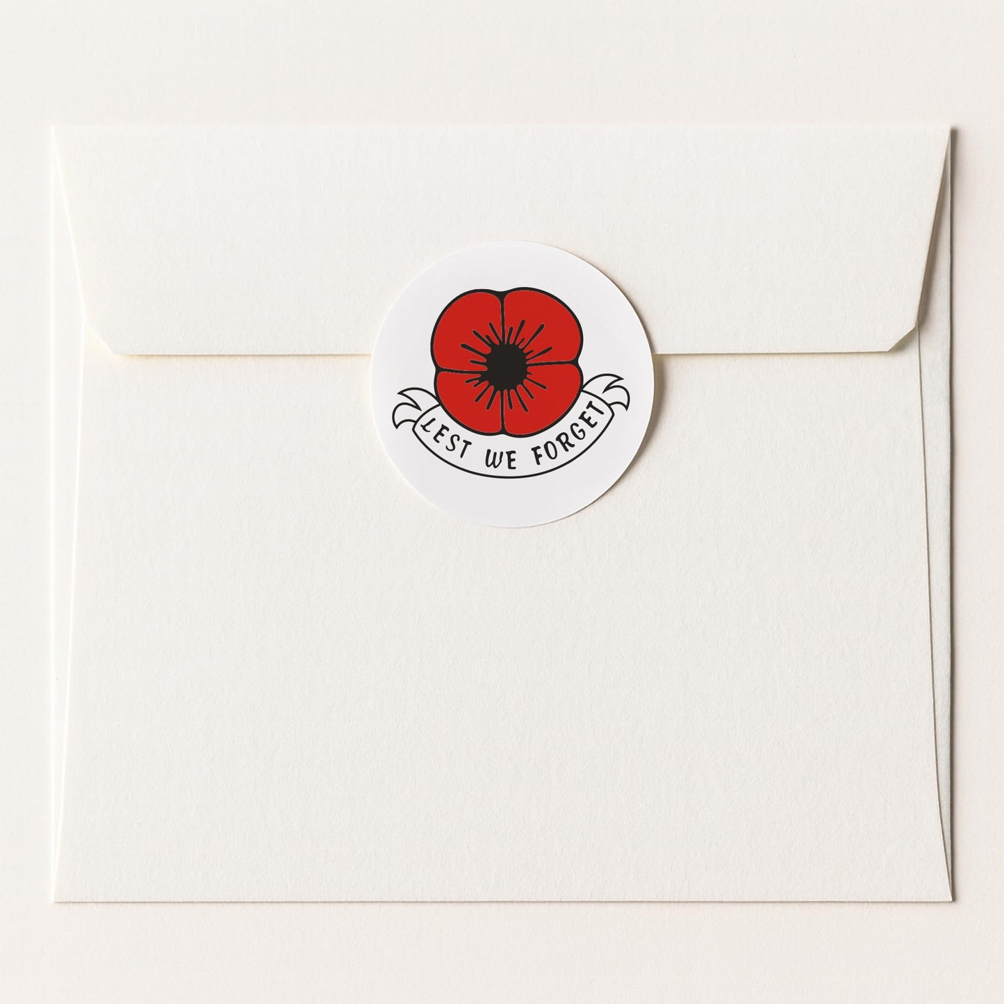 Lest We Forget Red Poppy paper stickers supplied on A5 sheets of 12 - view 5