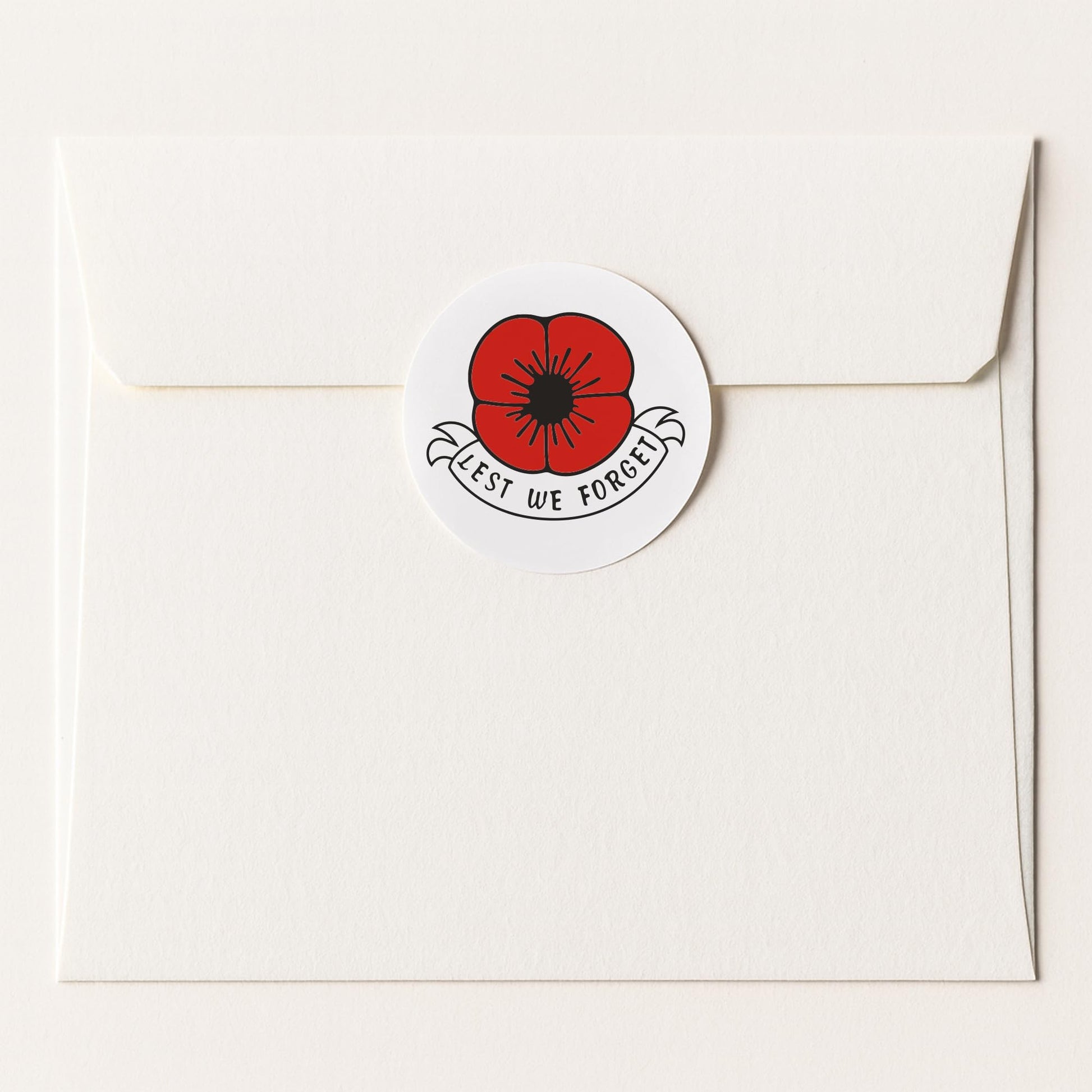 Lest We Forget Red Poppy paper stickers supplied on A5 sheets of 12 - view 5