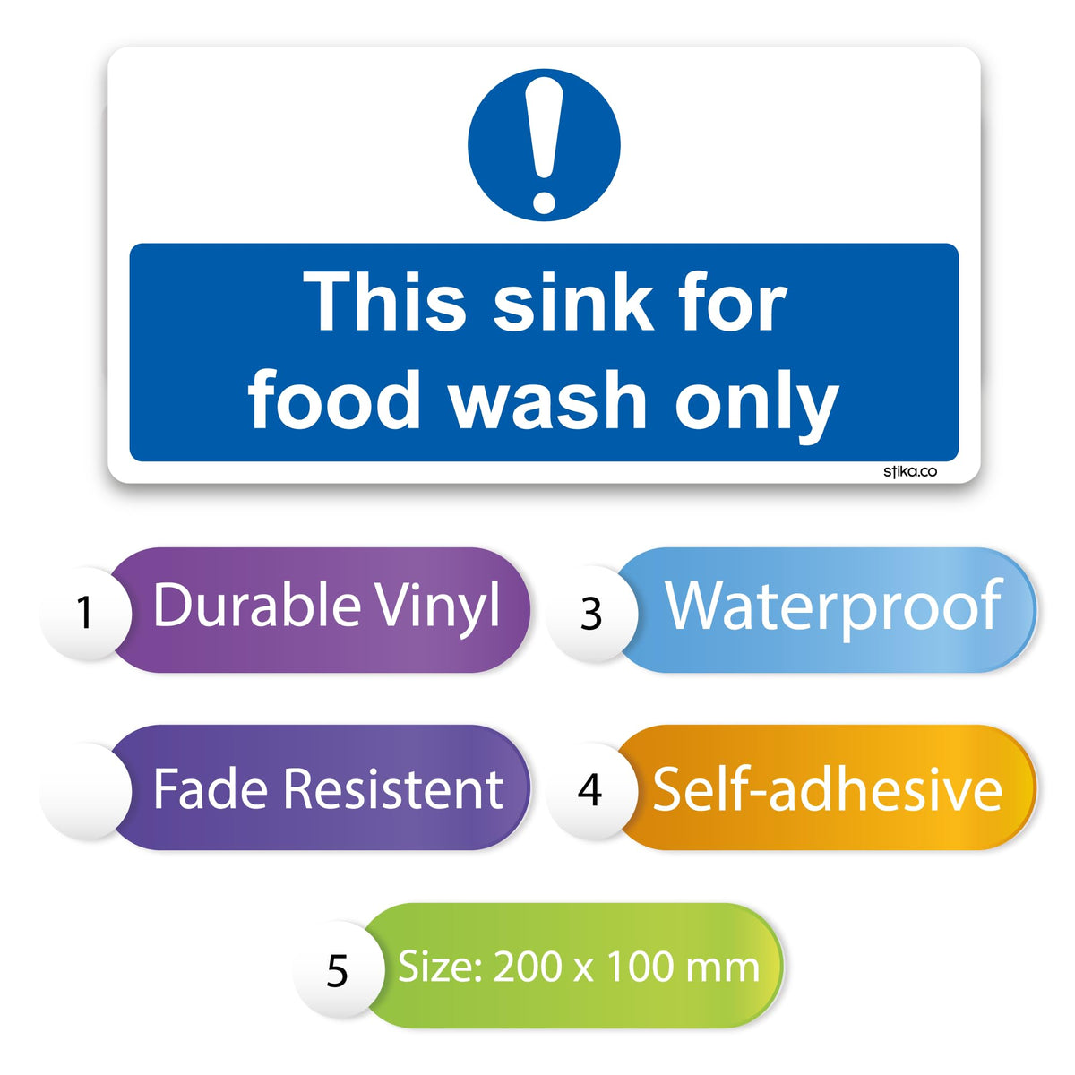 This Sink for Food Wash Only sticker product image 4