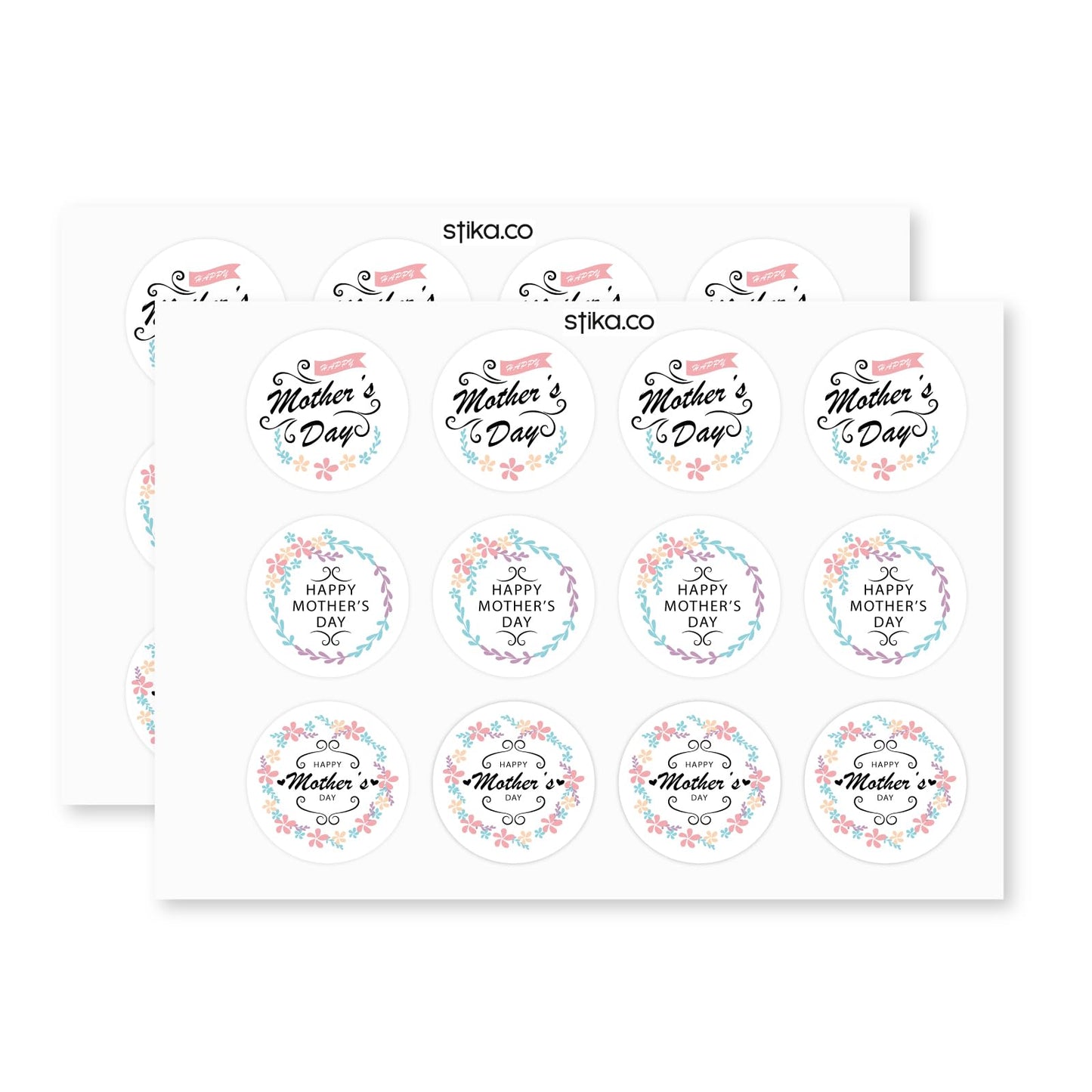Mother's Day paper stickers supplied on A5 sheets of 12 - view 3