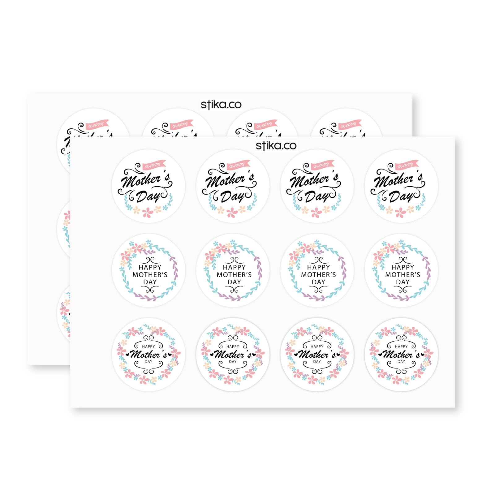Mother's Day paper stickers supplied on A5 sheets of 12 - view 3