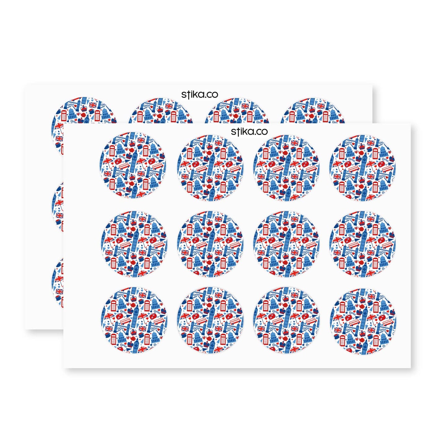 London Landmark paper stickers supplied on A5 sheets of 12 - view 4