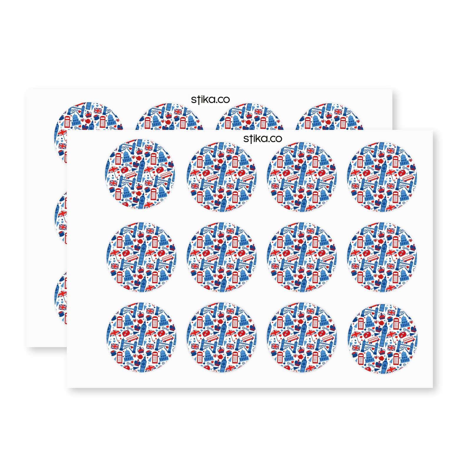 London Landmark paper stickers supplied on A5 sheets of 12 - view 4
