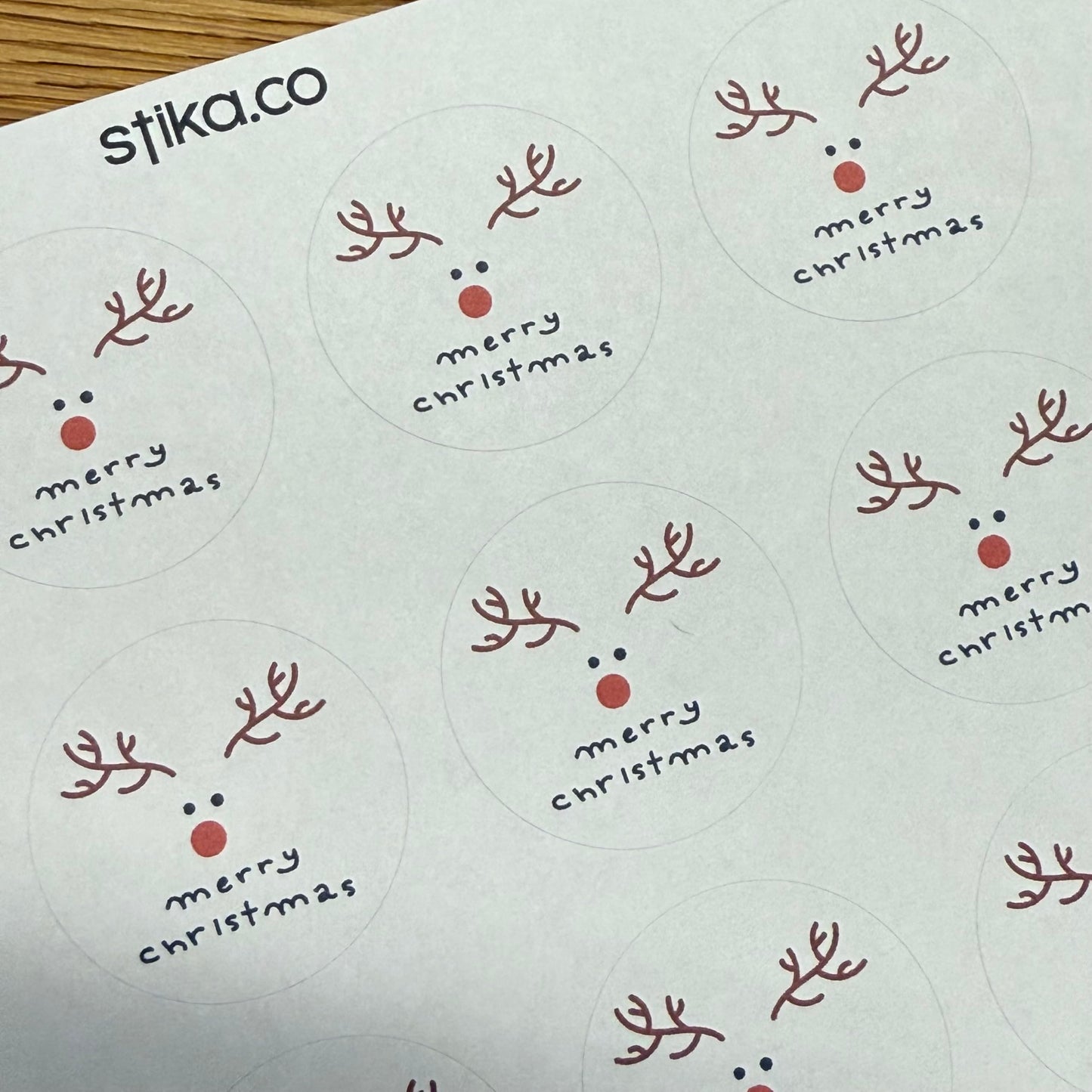 Rudolph Reindeer paper stickers supplied on A5 sheets of 12 - view 9
