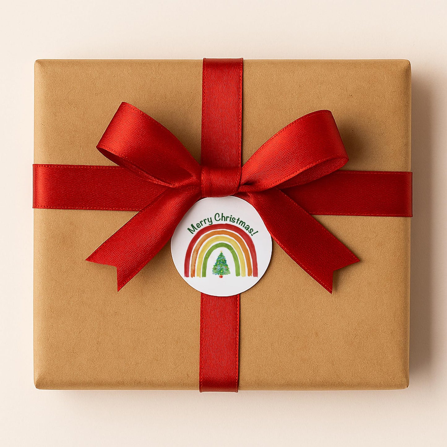 Merry Christmas Rainbow paper stickers supplied on A5 sheets of 12 - view 5