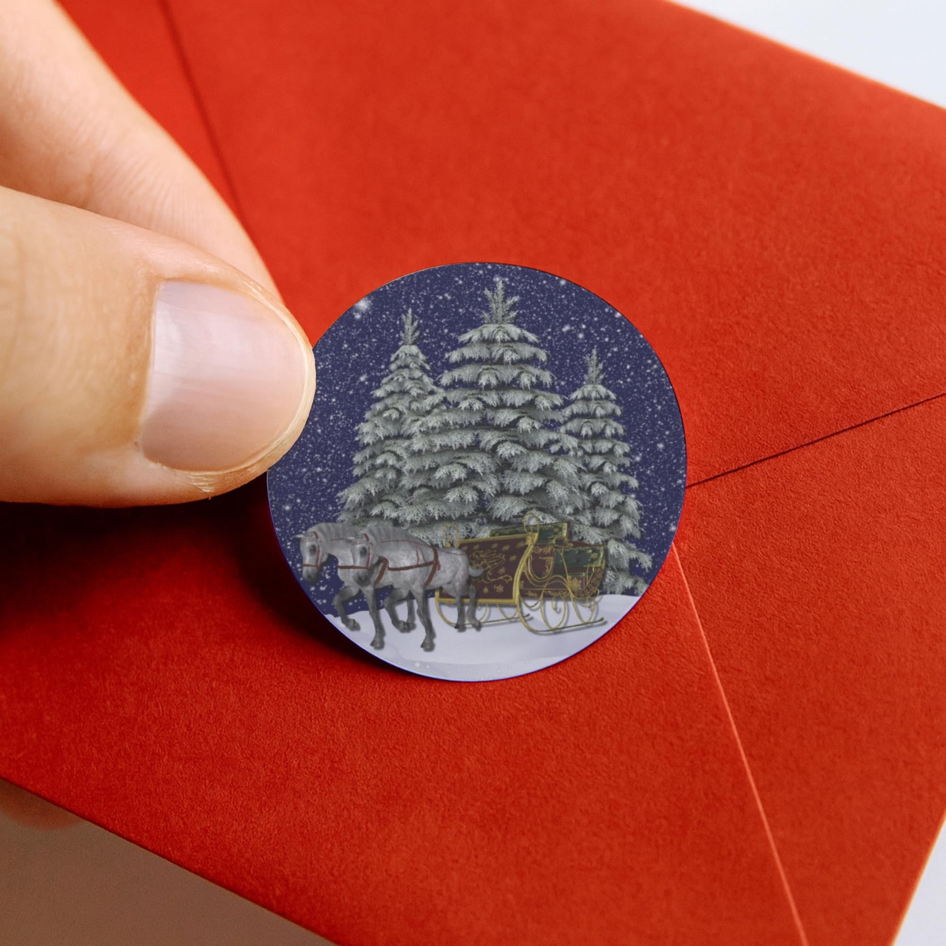 Vintage Horse Sleigh paper stickers supplied on A5 sheets of 12 - view 3