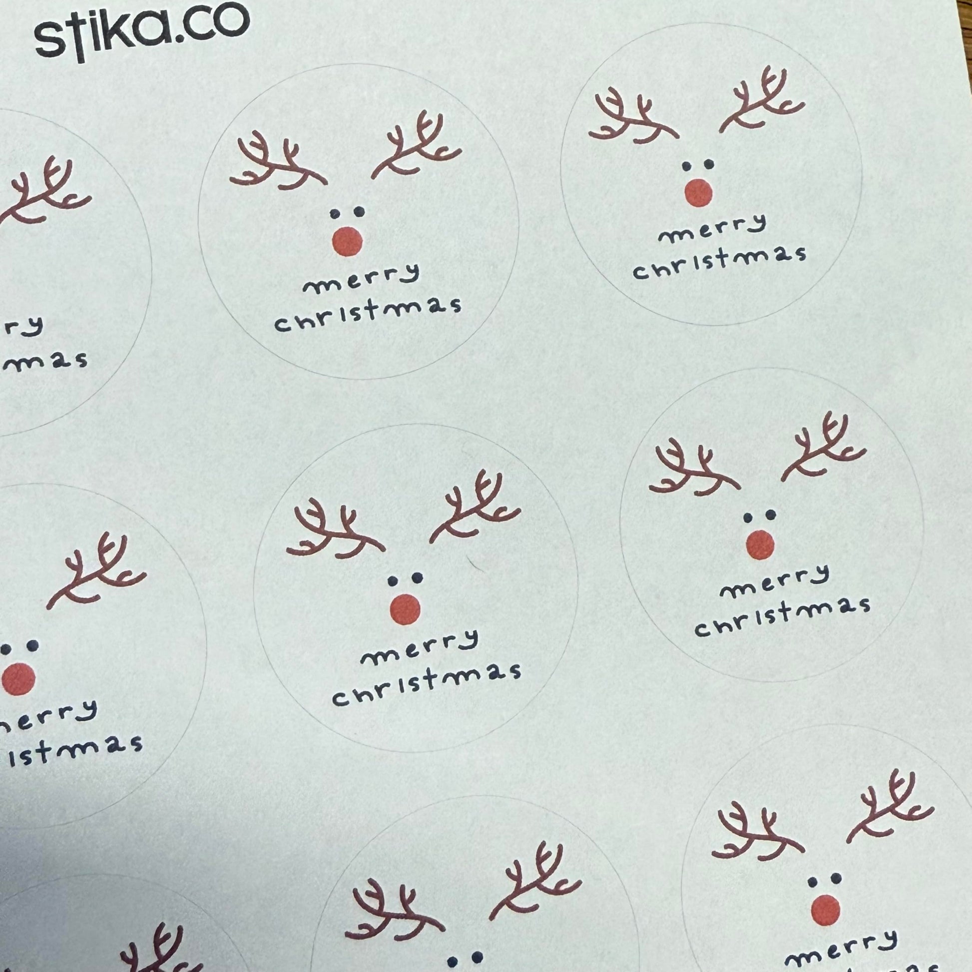 Rudolph Reindeer paper stickers supplied on A5 sheets of 12 - view 4