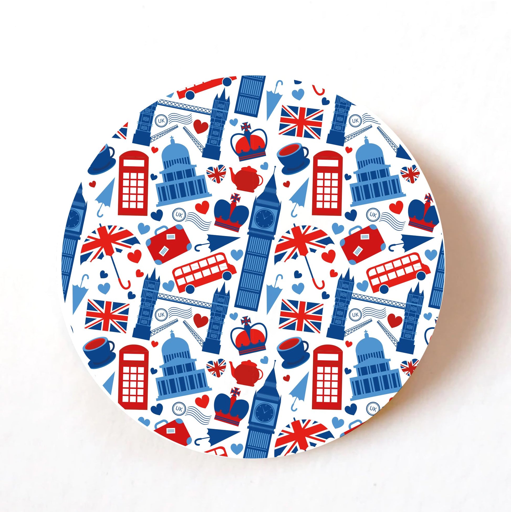 London Landmark 40mm round self-adhesive paper labels
