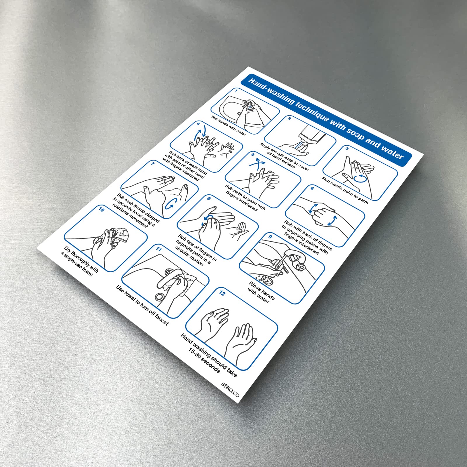 Hand-Washing Technique Signs - product detail