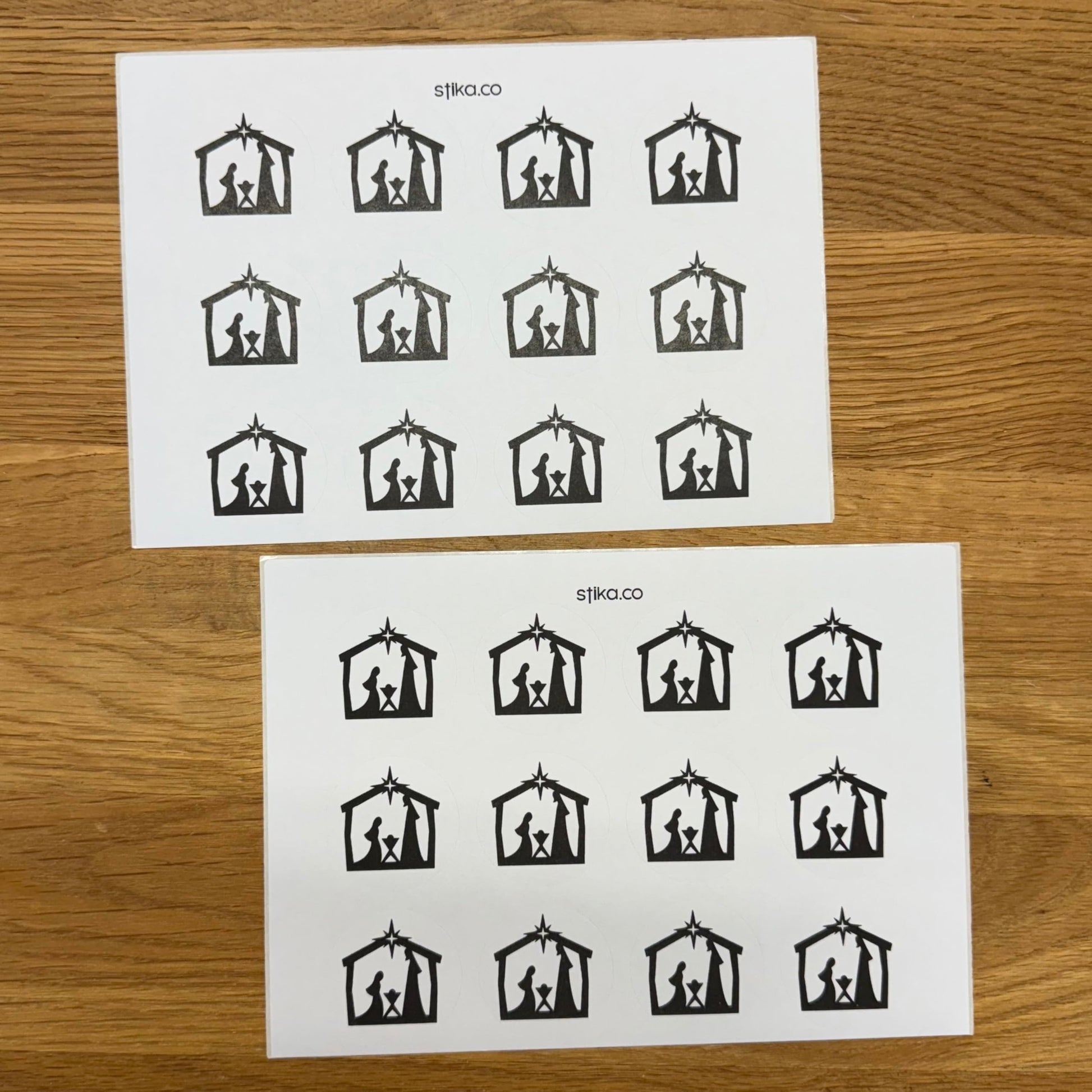 Christmas Nativity paper stickers supplied on A5 sheets of 12 - view 7
