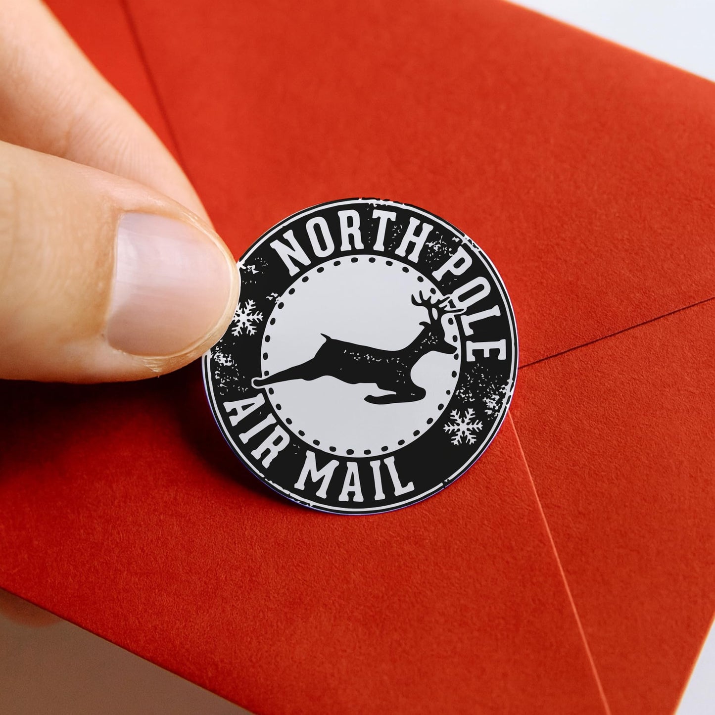 Reindeer Stamp paper stickers supplied on A5 sheets of 12 - view 4