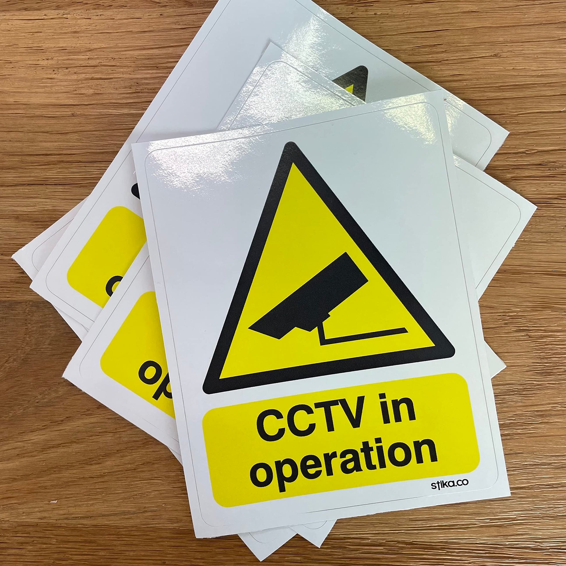 CCTV in Operation Stickers – 50 × 70 mm, Pack of 4 - product detail 4