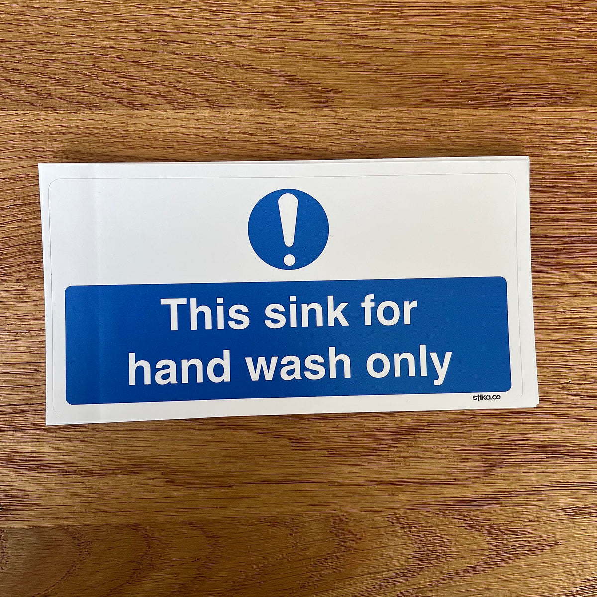 This Sink for Hand Wash Only safety sticker, 200 x 100mm, pack of 2