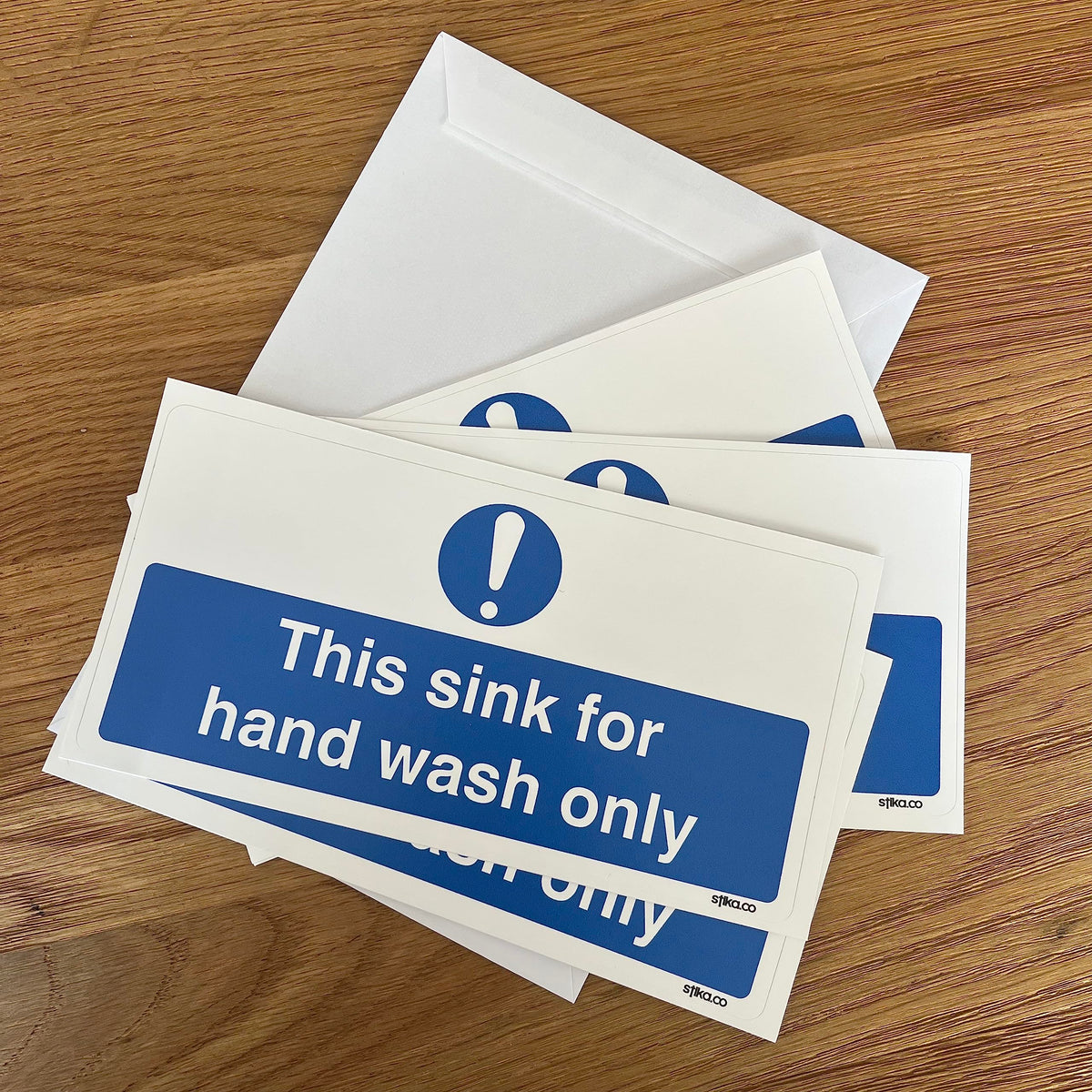 This Sink for Hand Wash Only safety sticker, 200 x 100mm, pack of 2