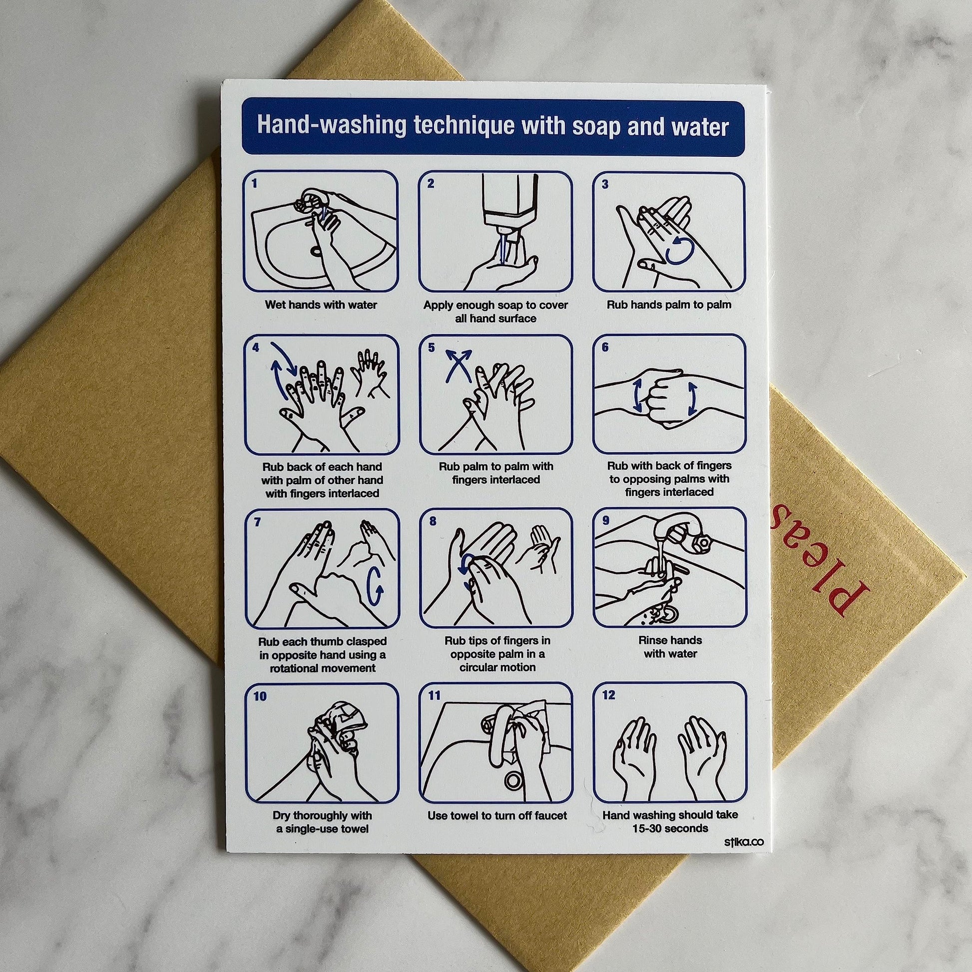 Hand-Washing Technique Signs - product detail