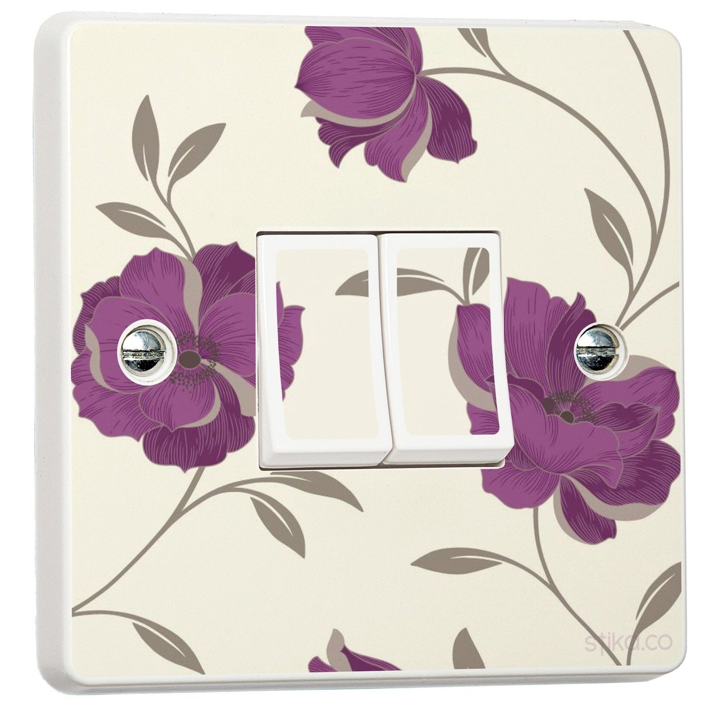 Floral Wallpaper vinyl switch surround decal for home decor