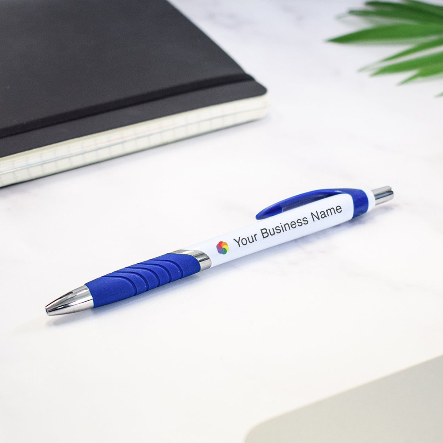 Personalised Athena Chrome Pen custom printed with a business logo