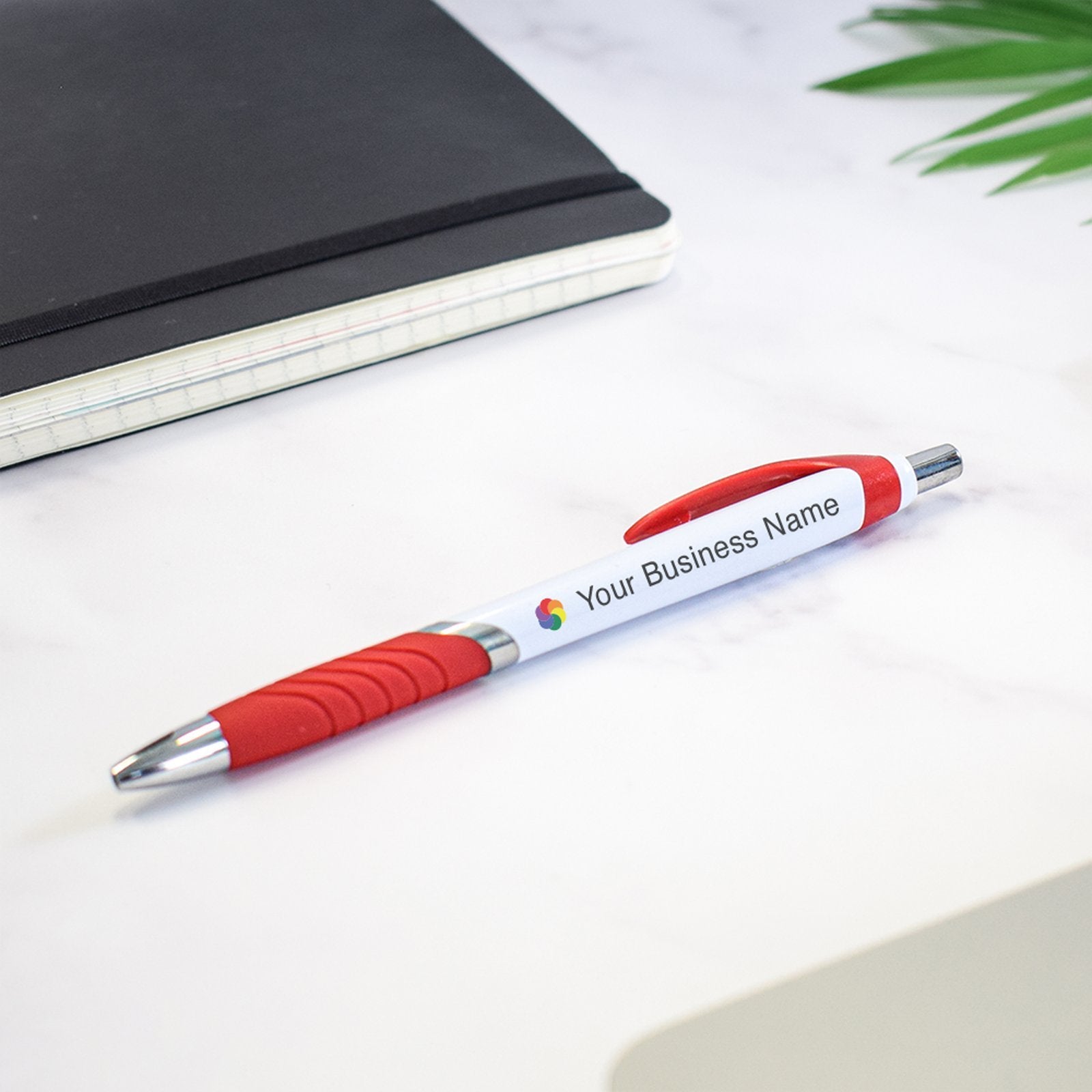 Personalised Athena Chrome Pen custom printed with a business logo