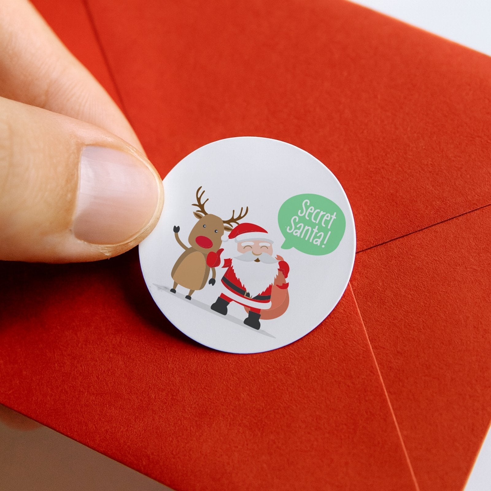 Secret Santa paper stickers supplied on A5 sheets of 12 - view 8