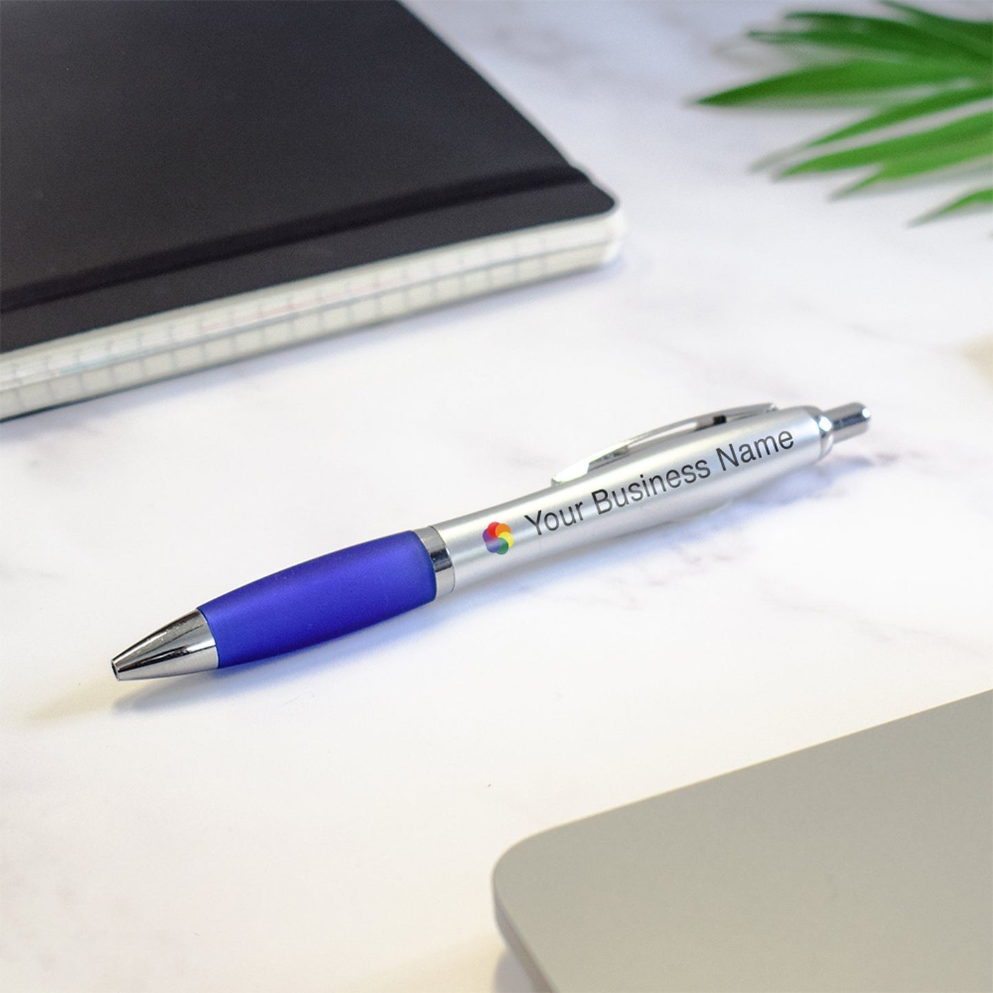 Personalised Silver Barrel Pen personalised promotional pen product image
