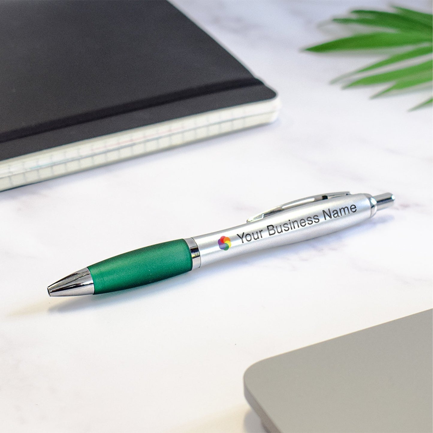 Personalised Silver Barrel Pen personalised promotional pen product image