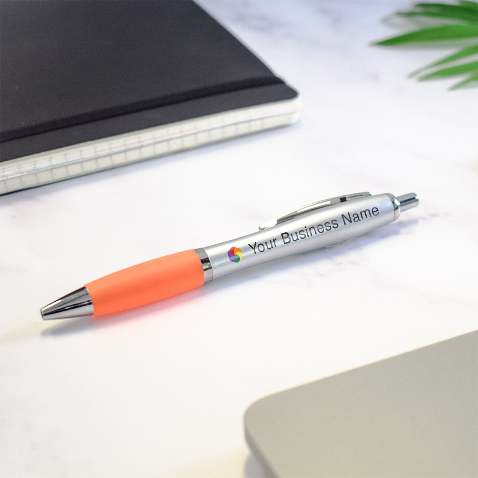 Personalised Silver Barrel Pen personalised promotional pen product image